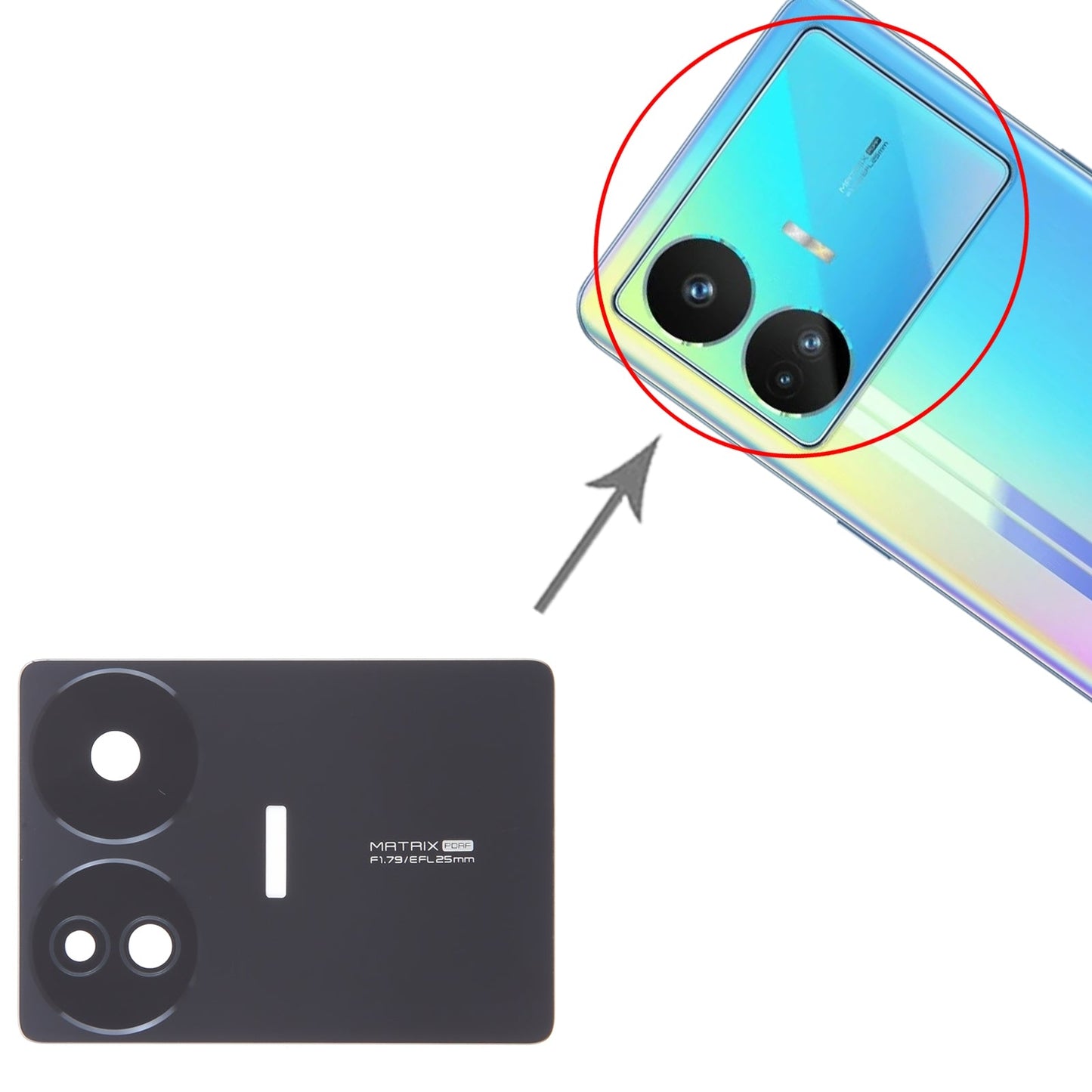 For Realme GT Neo5 SE Original Back Camera Lens (Black)