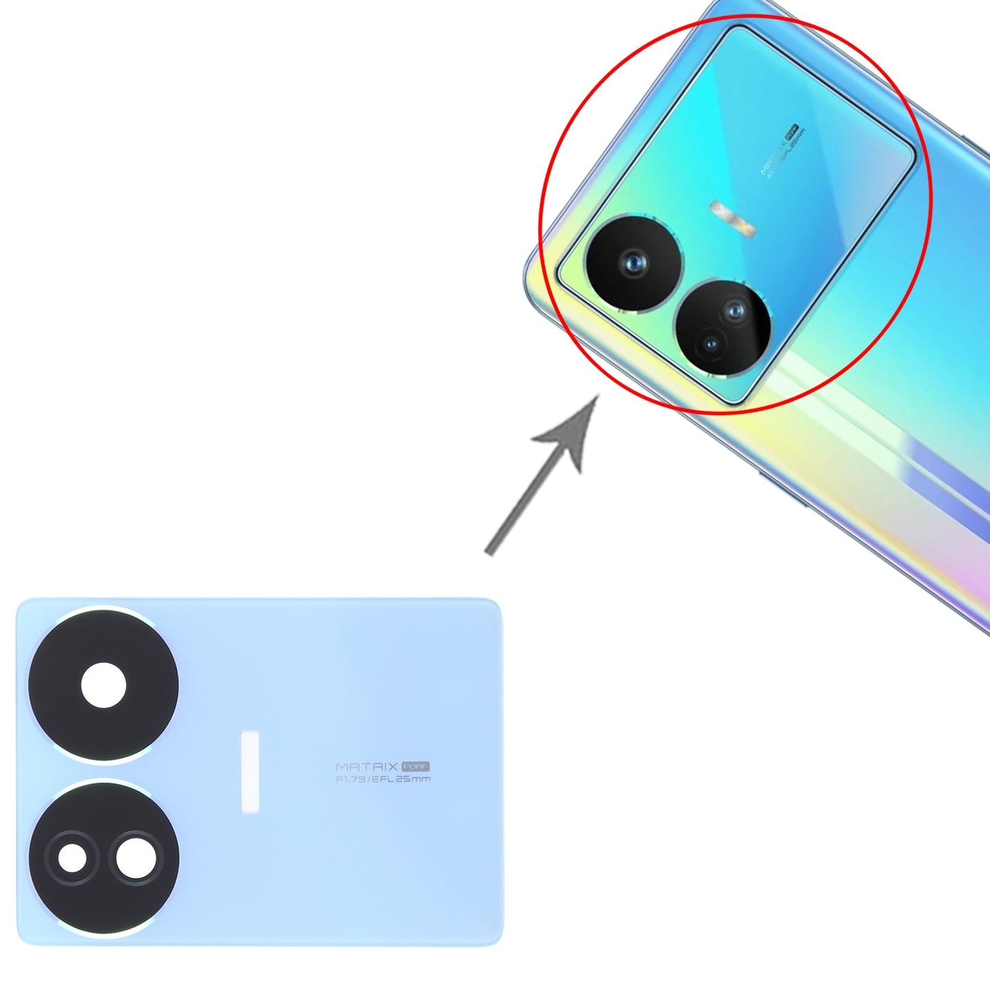 For Realme GT Neo5 SE Original Back Camera Lens (Blue)