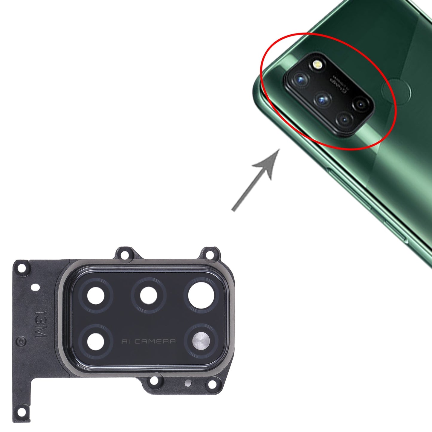 For Realme 7i Original Camera Lens Cover (Black)