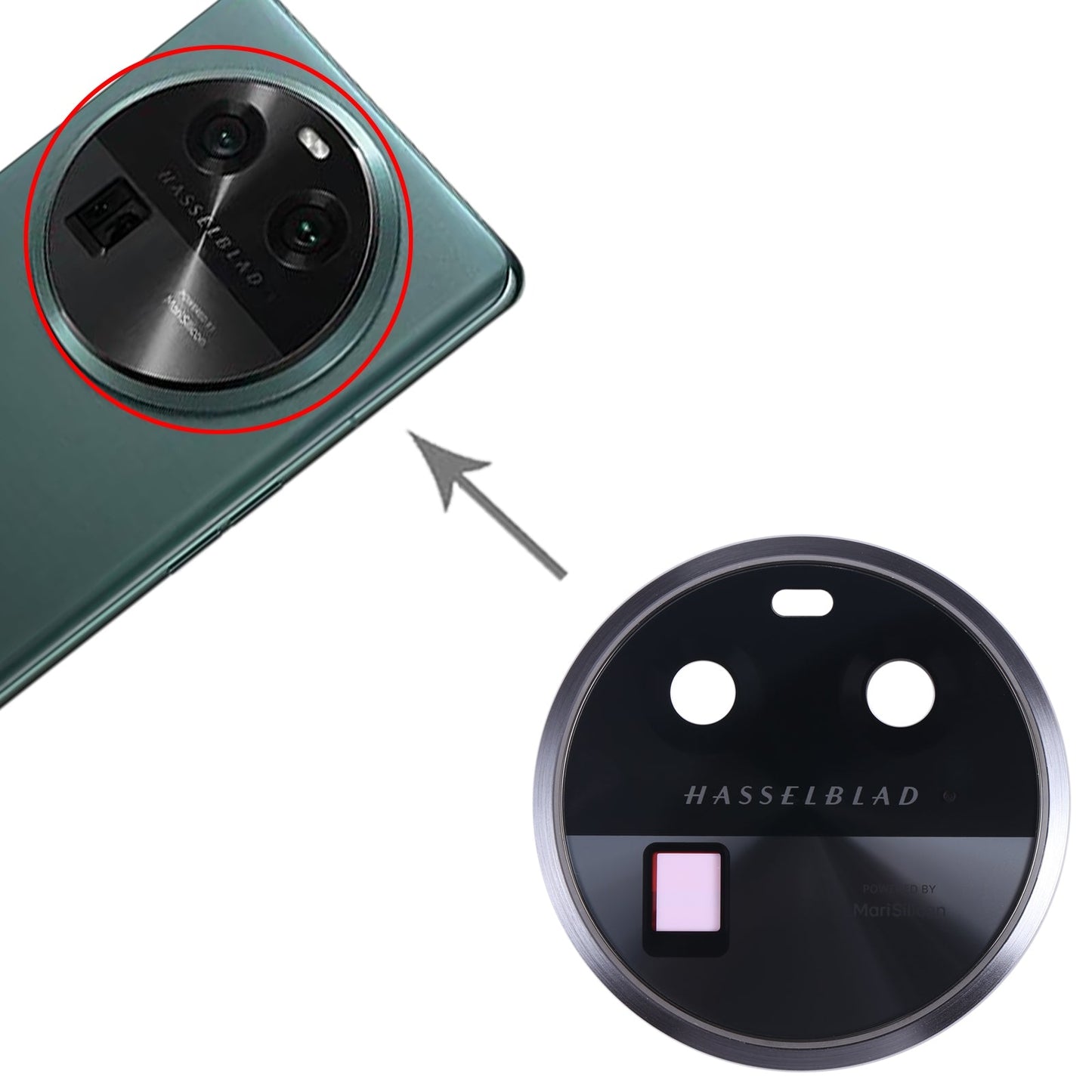 For OPPO Find X6 Original Camera Lens Cover (Black)