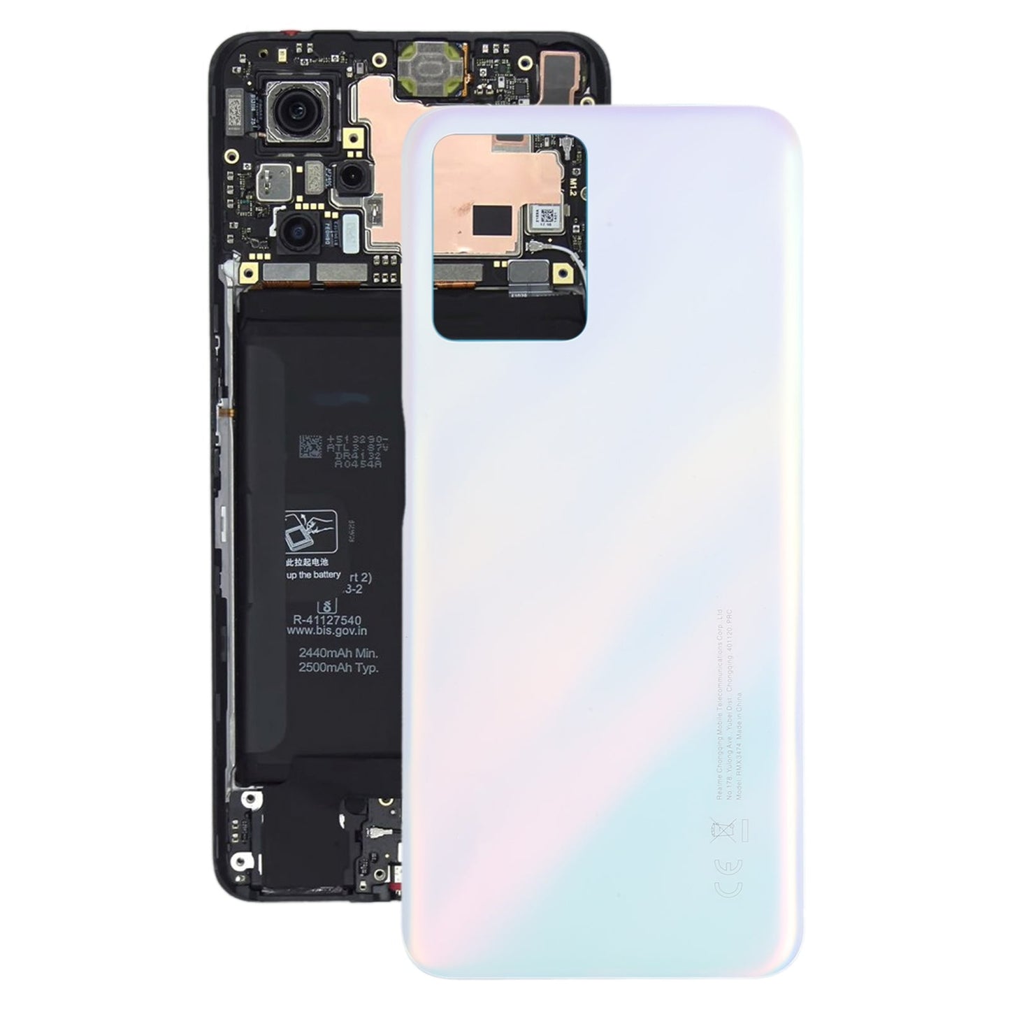 For Realme 9 5G Original Battery Back Cover(White)