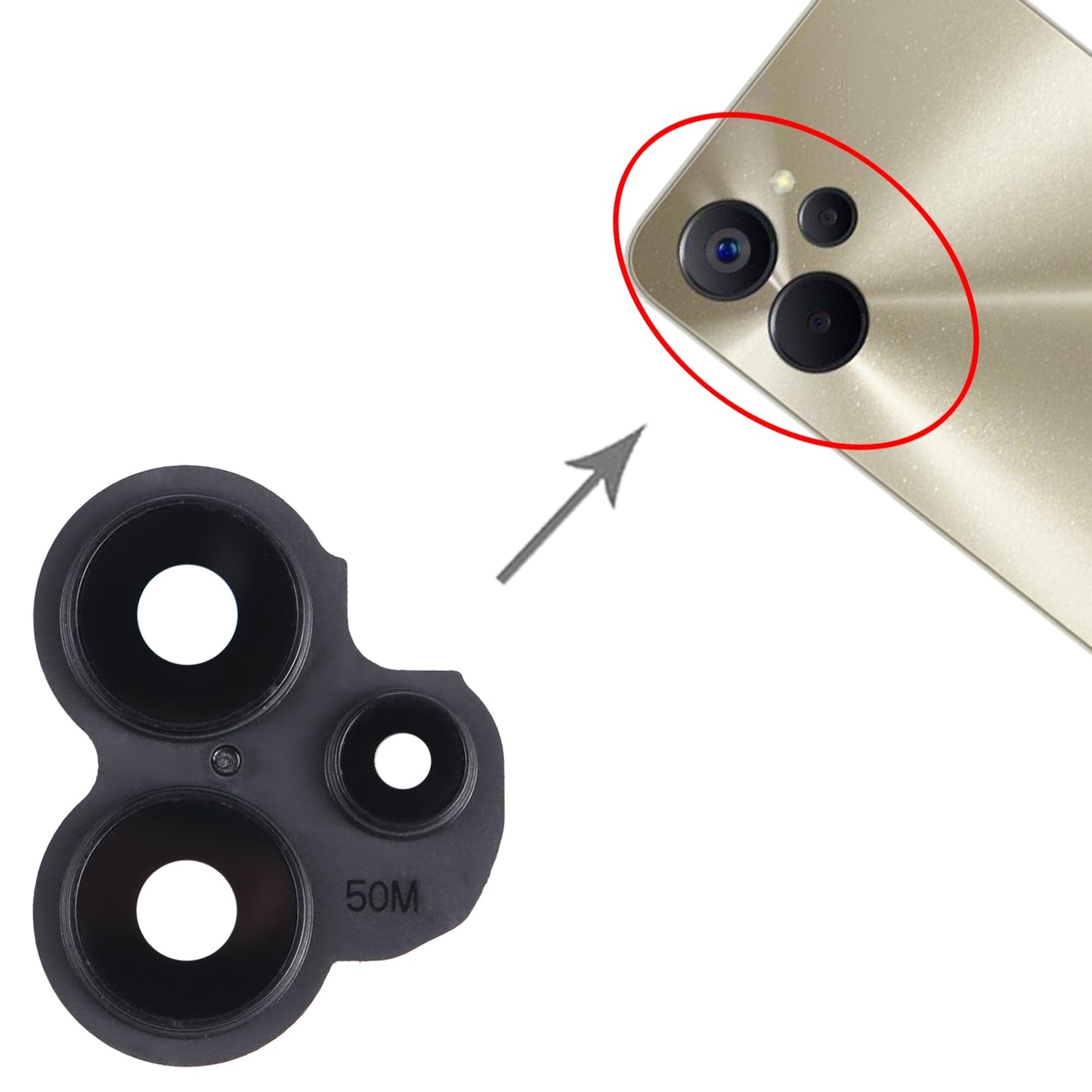 For Realme 9i 5G Original Camera Lens Cover (Black)