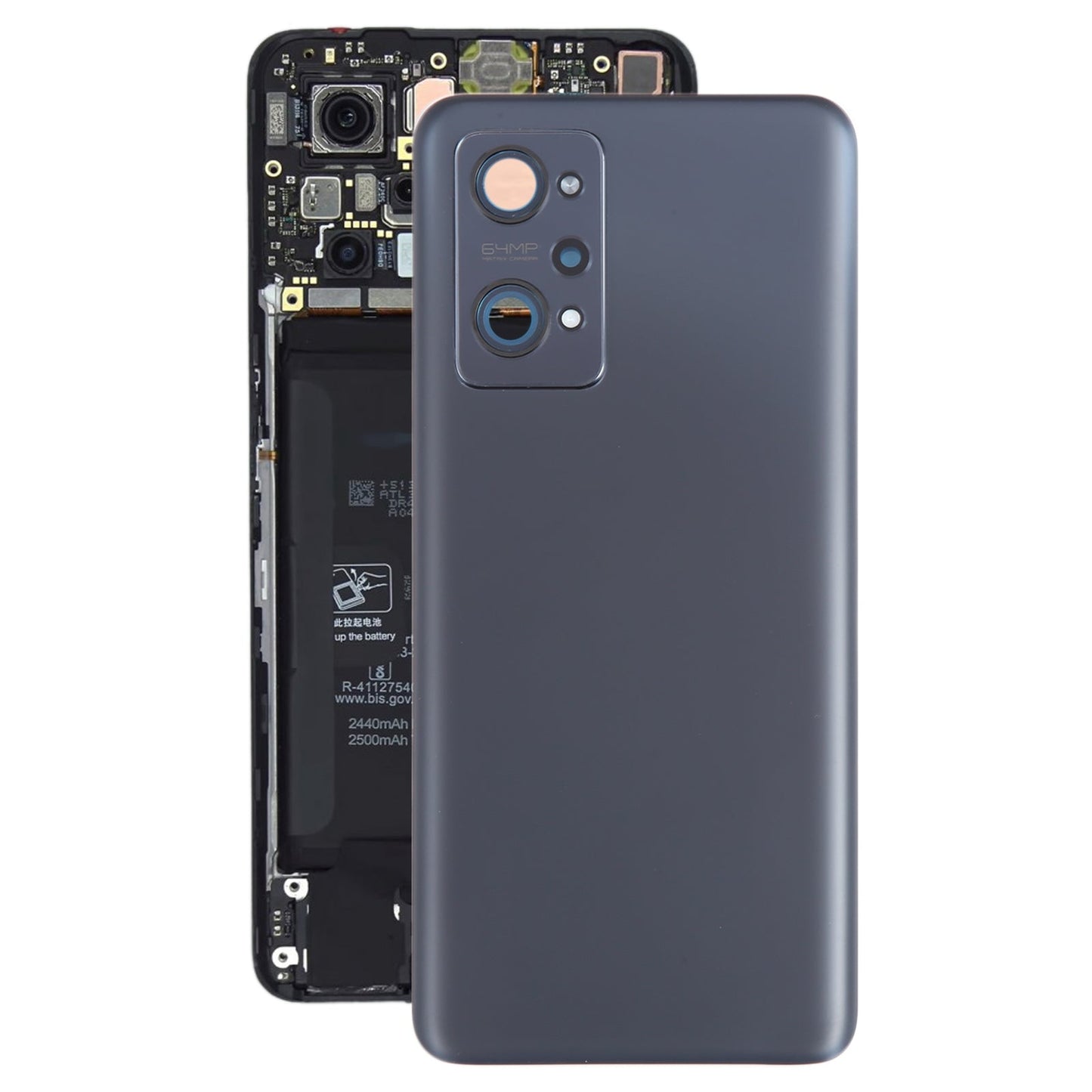 For Realme GT Neo 3T Original Battery Back Cover with Camera Lens Cover(Black)