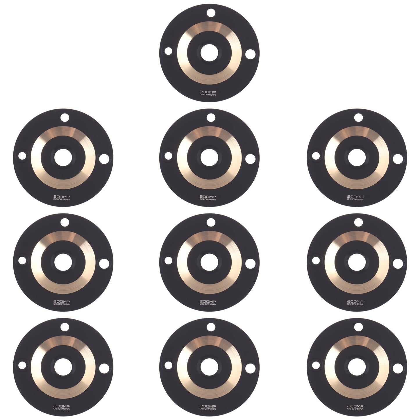 10 PCS Back Camera Lens for Realme 11 Pro+ (Gold)