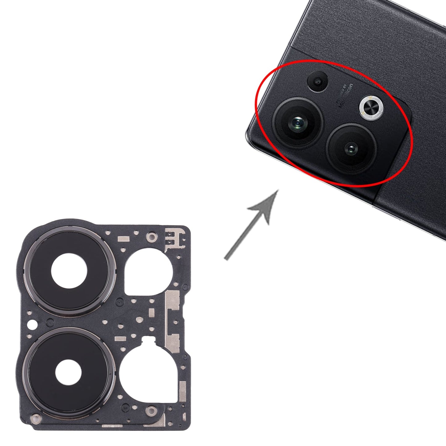 For OPPO Reno9 Pro+ Original Camera Lens Cover (Black)