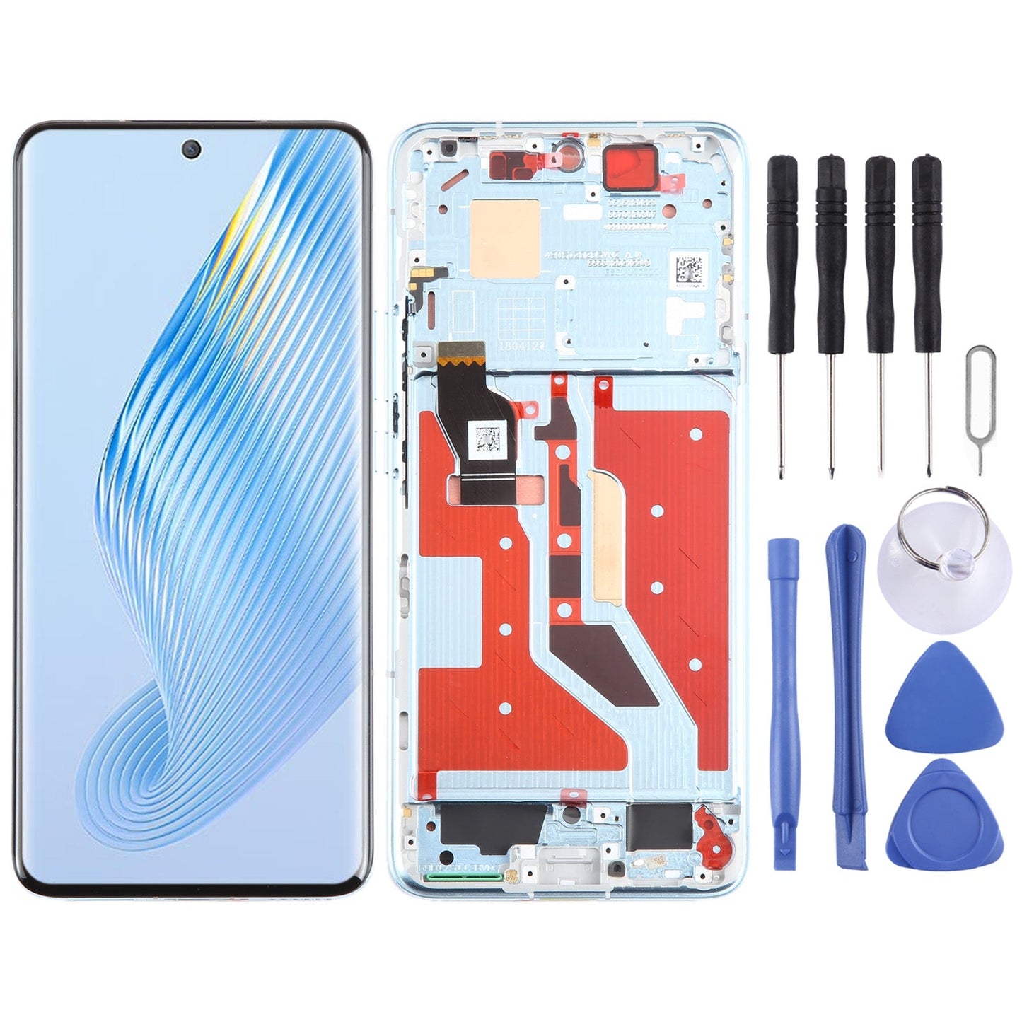 For Honor Magic5 Original LCD Screen Digitizer Full Assembly with Frame (Blue)