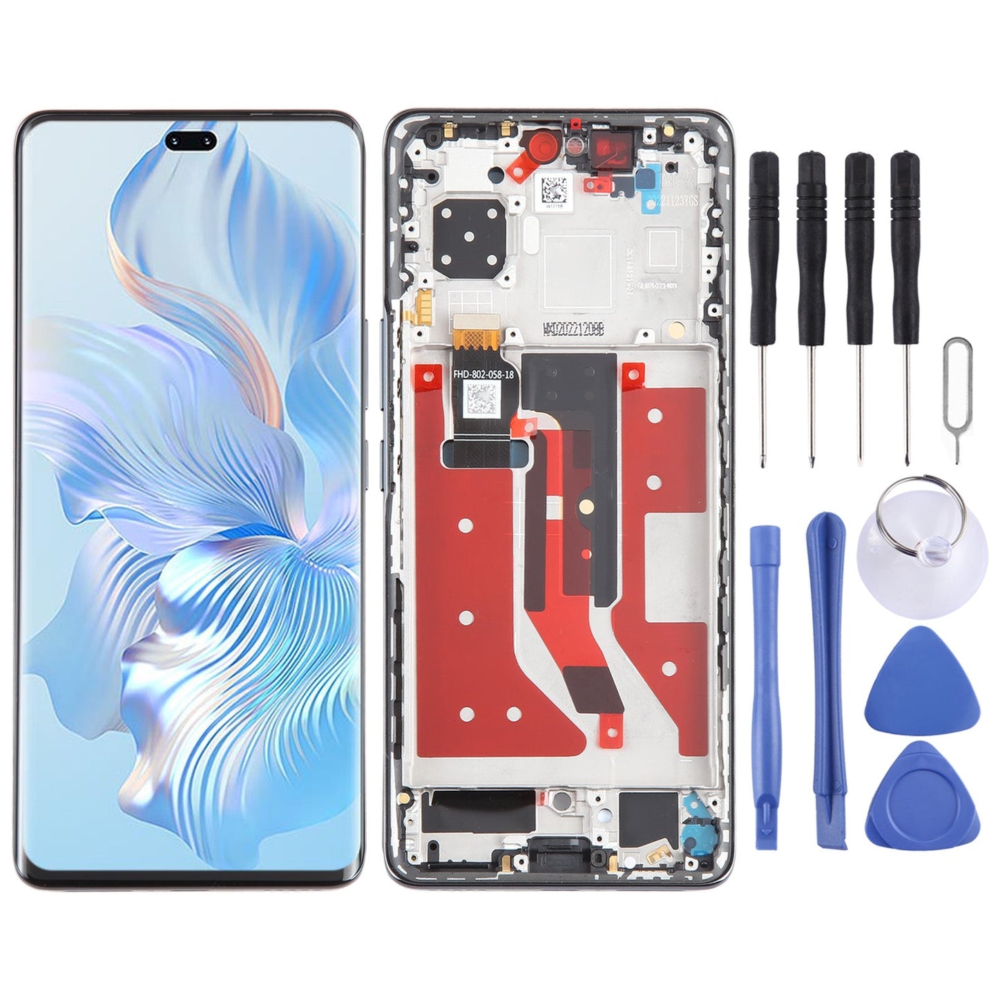 For Honor 80 Pro Original LCD Screen Digitizer Full Assembly with Frame (Black)