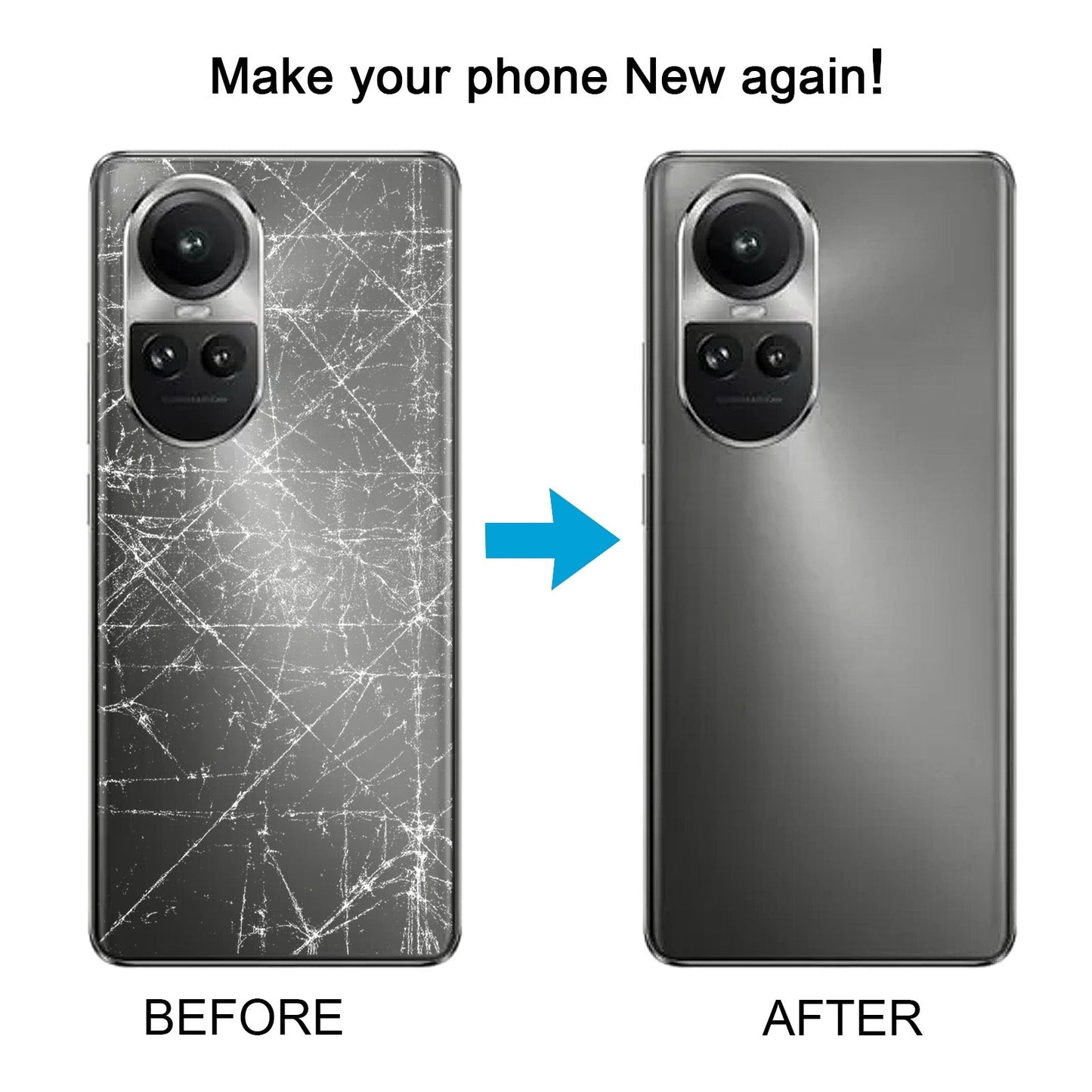 For OPPO Reno10 Pro Global Original Battery Back Cover with Camera Lens Cover (Grey)