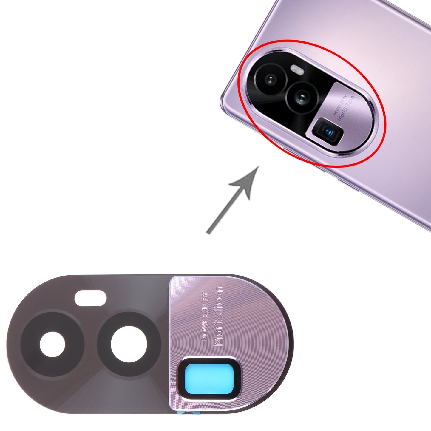 For OPPO Reno10 Pro+ Original Camera Lens Cover (Purple)