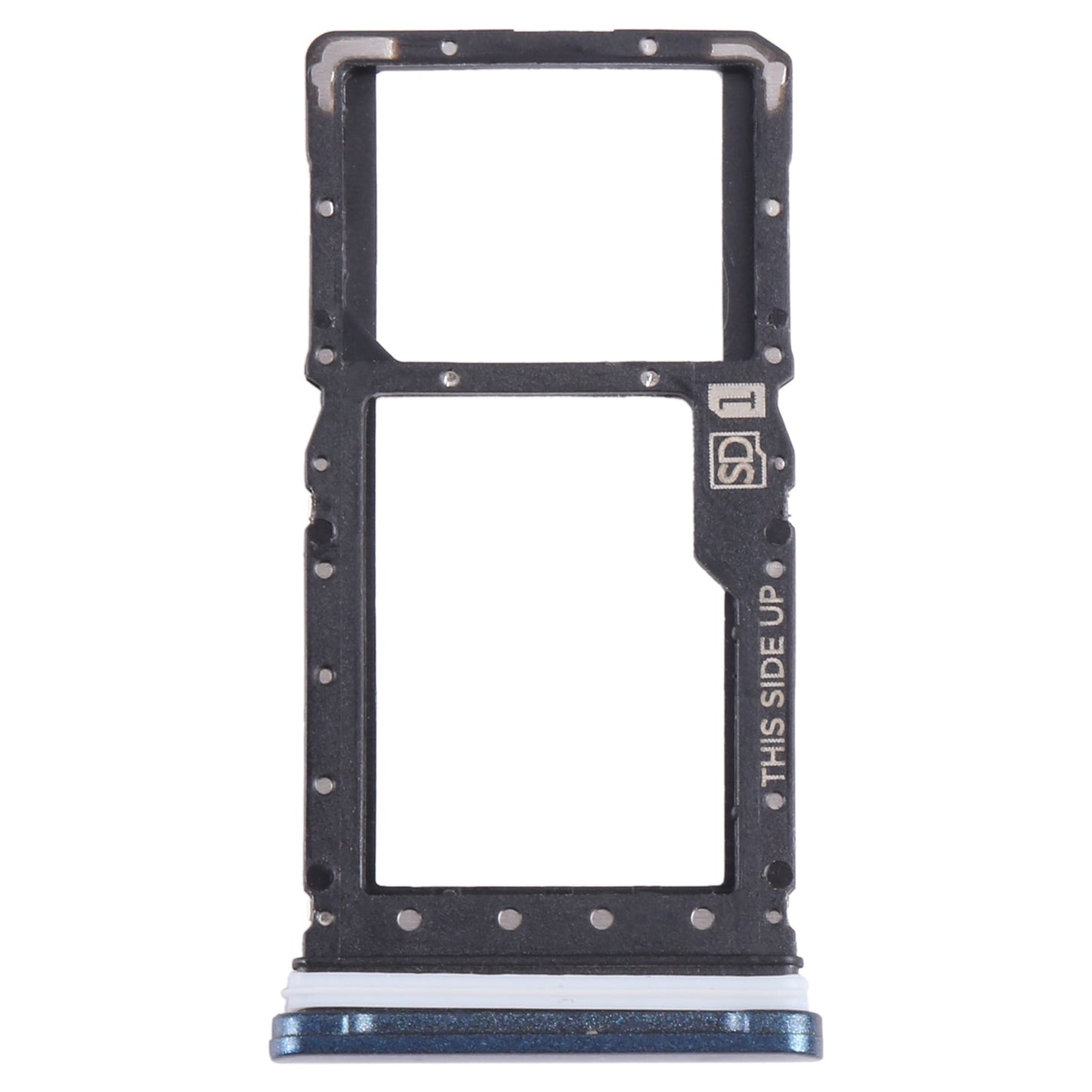 For Motorola Moto E 2020 SIM Card Tray + Micro SD Card Tray (Blue)