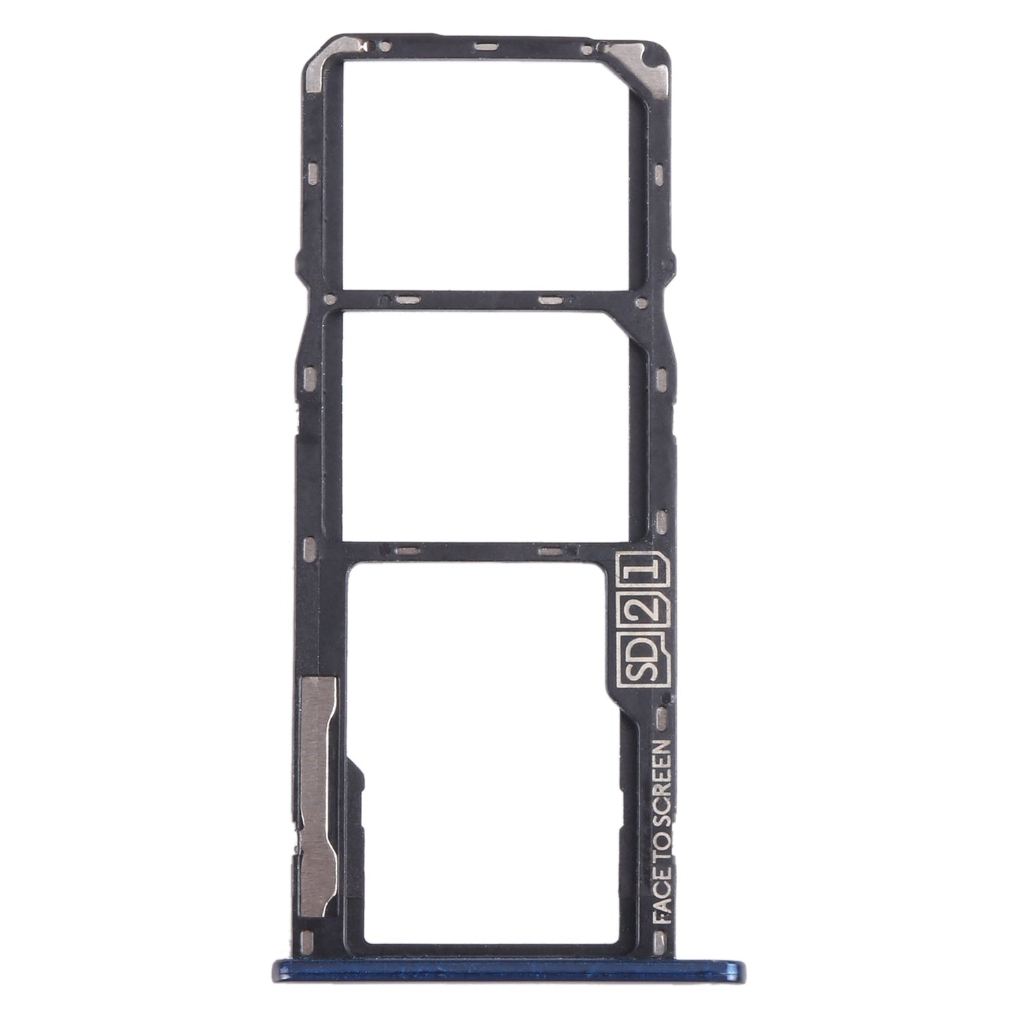 For Motorola Moto G7 Play SIM Card Tray + SIM Card Tray + Micro SD Card Tray (Blue)