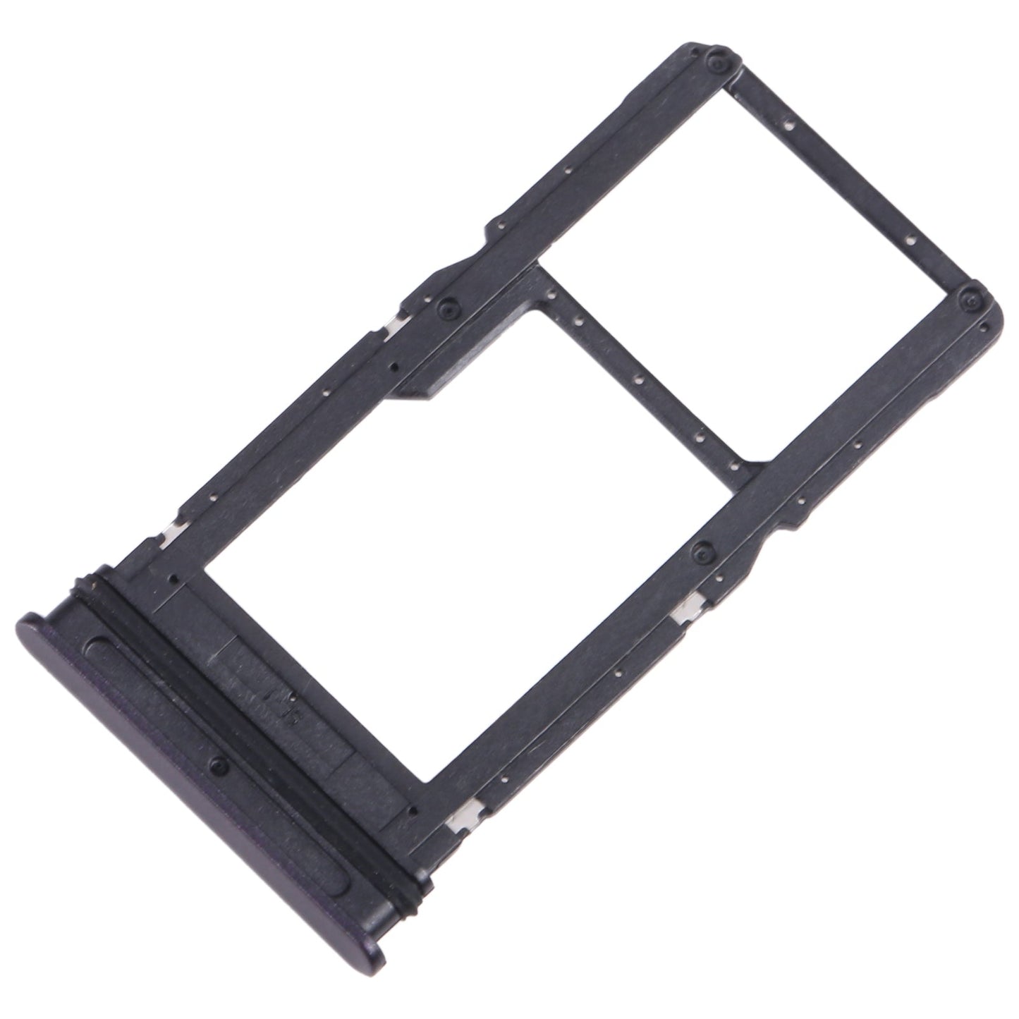 For Motorola One 5G Ace SIM Card Tray + Micro SD Card Tray (Black)