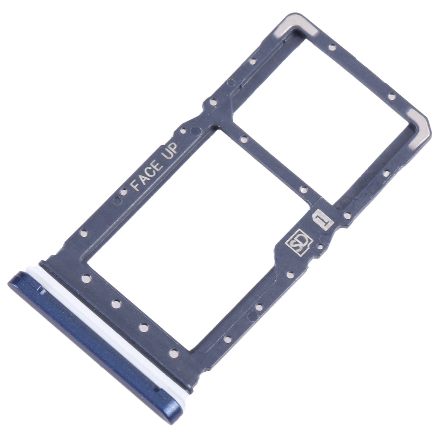 For Motorola Moto G Play 2021 SIM Card Tray + Micro SD Card Tray (Blue)