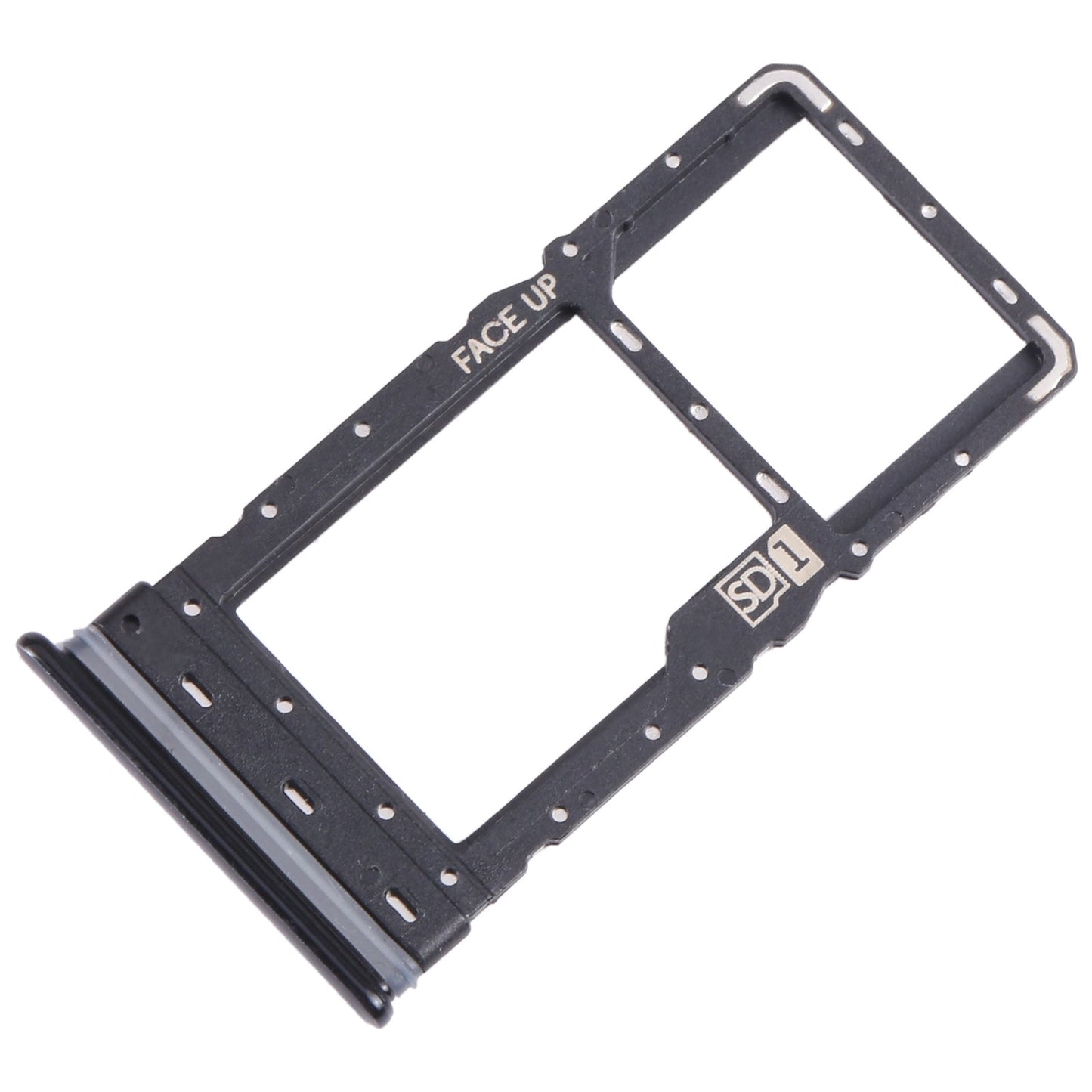 For Motorola Moto G Stylus 2021 SIM Card Tray + Micro SD Card Tray (Black)