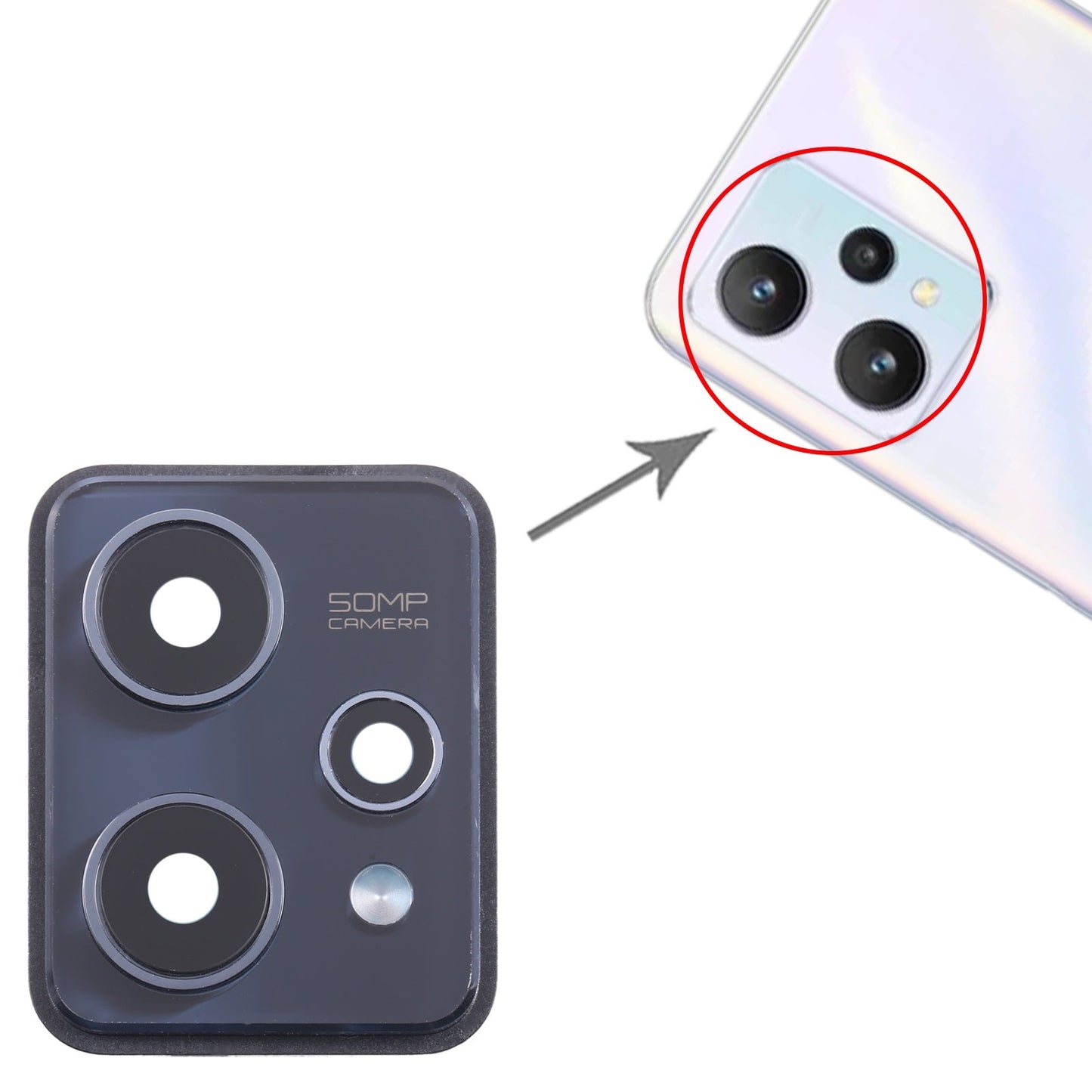 For Realme 9 5G Camera Lens Cover (Black)