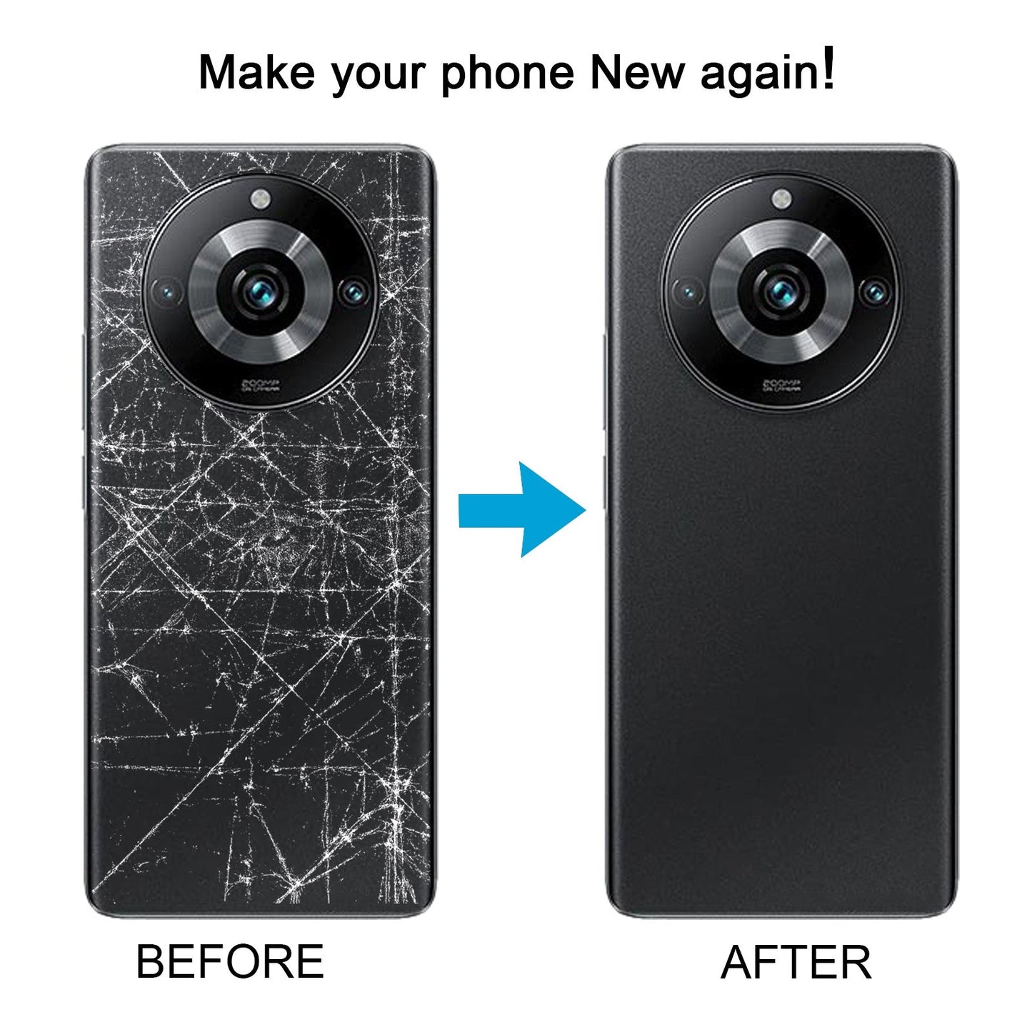 For Realme 11 Pro+ Original Battery Back Cover with Camera Lens Cover(Black)