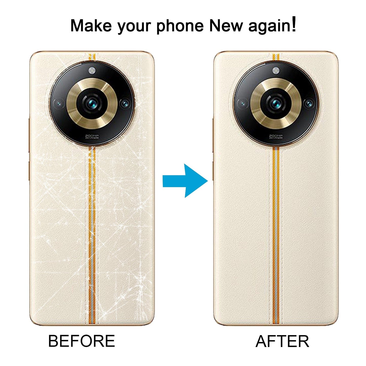 For Realme 11 Pro+ Original Battery Back Cover with Camera Lens Cover(White)