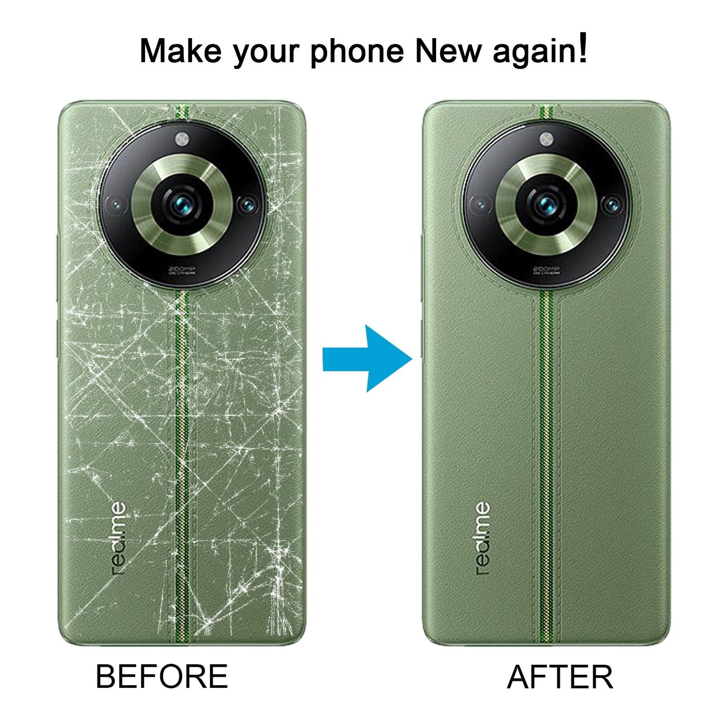 For Realme 11 Pro Original Battery Back Cover with Camera Lens Cover(Green)
