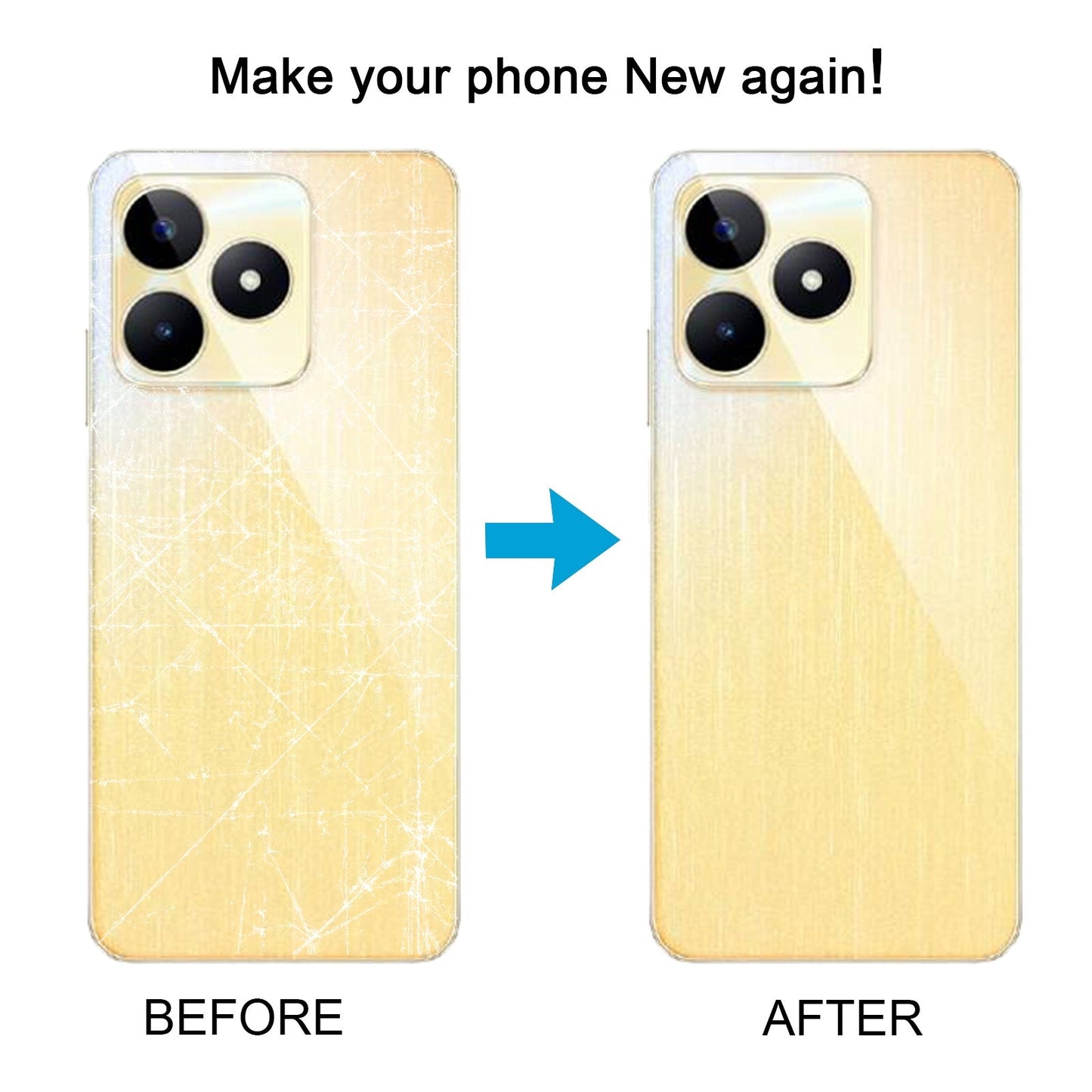 For Realme C53 Original Battery Back Cover with Camera Lens Cover(Gold)