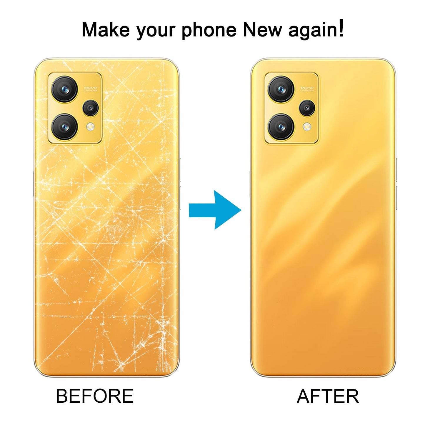 For Realme 9 4G Original Battery Back Cover(Yellow)