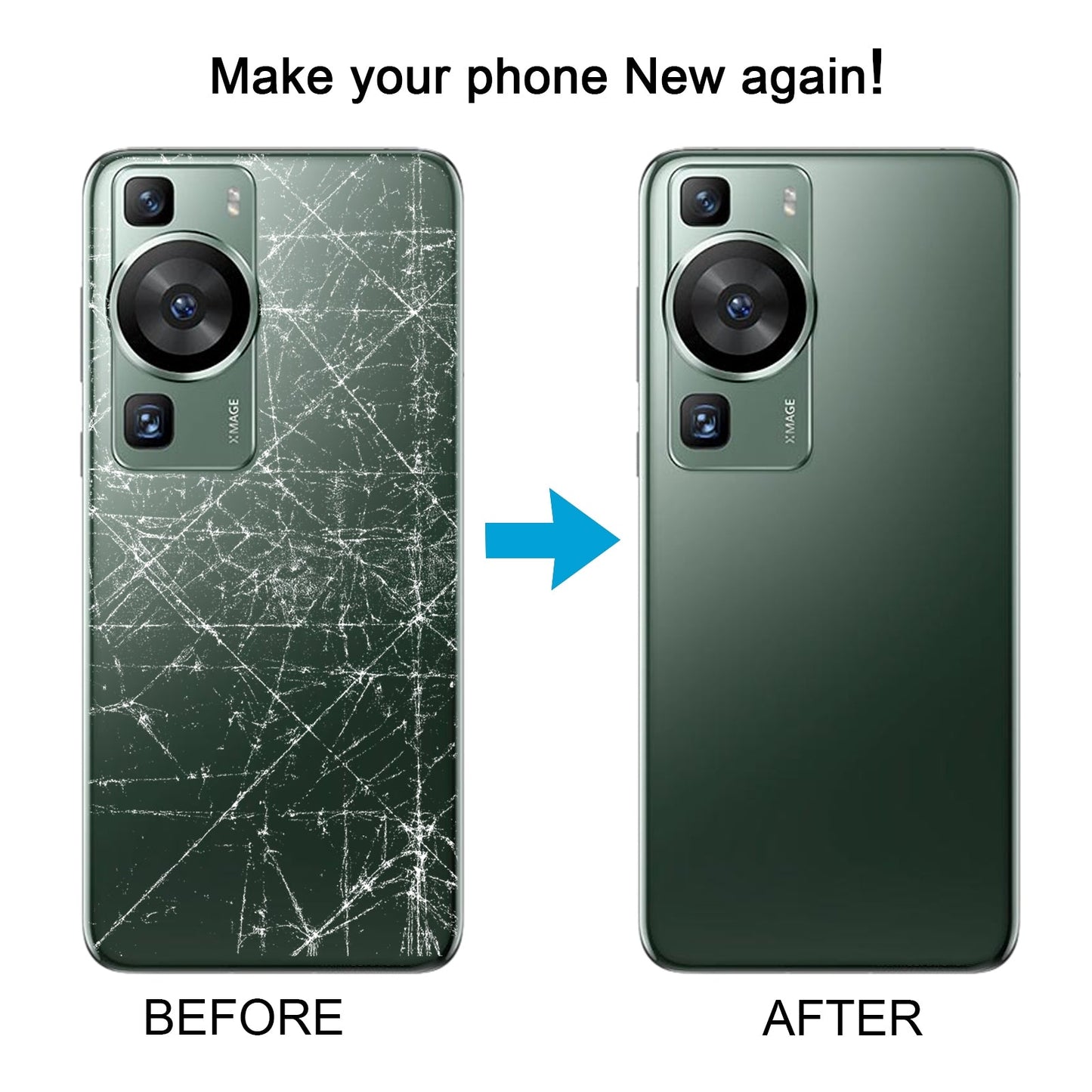 For Huawei P60 Pro Battery Back Cover(Black)