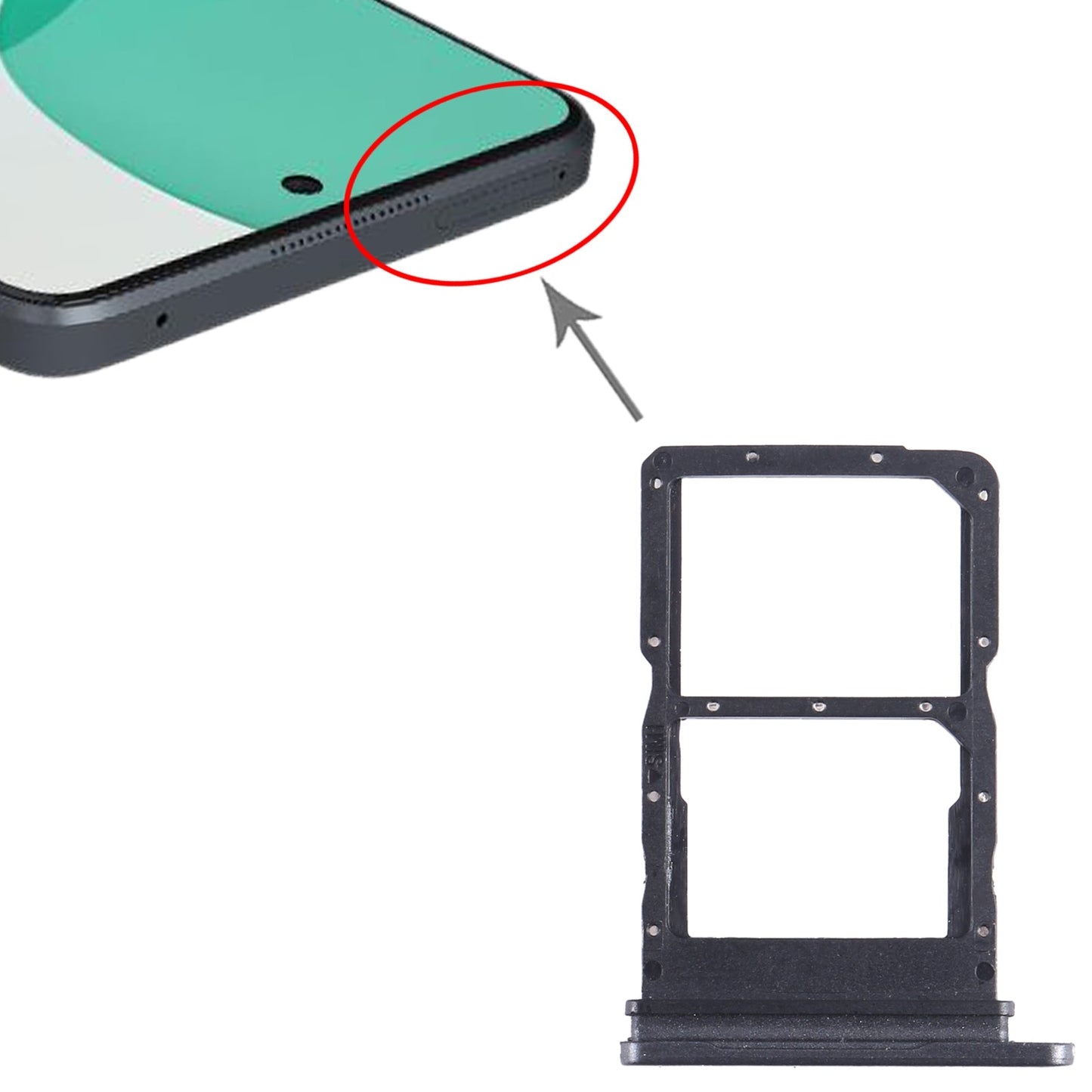 For Huawei Nova 11i SIM + SIM Card Tray (Black)