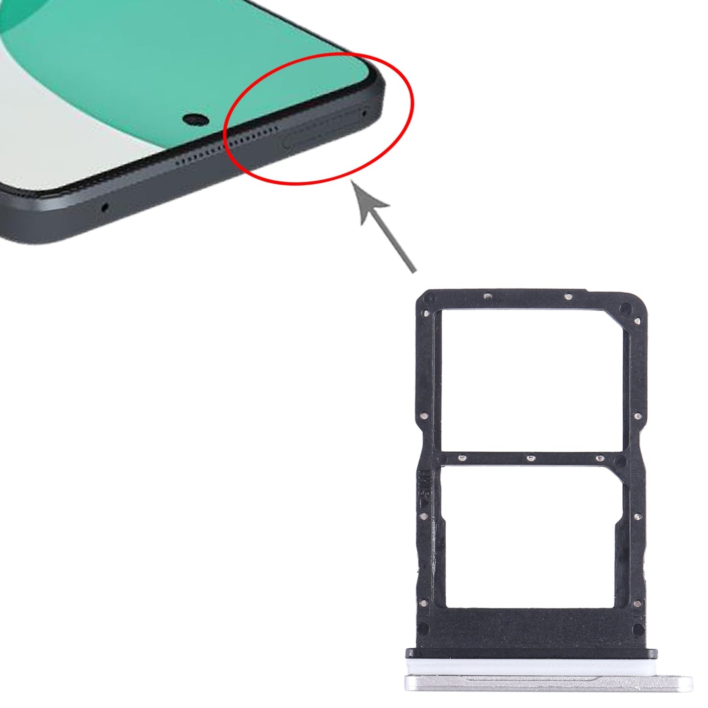 For Huawei Nova 11i SIM + SIM Card Tray (Silver)