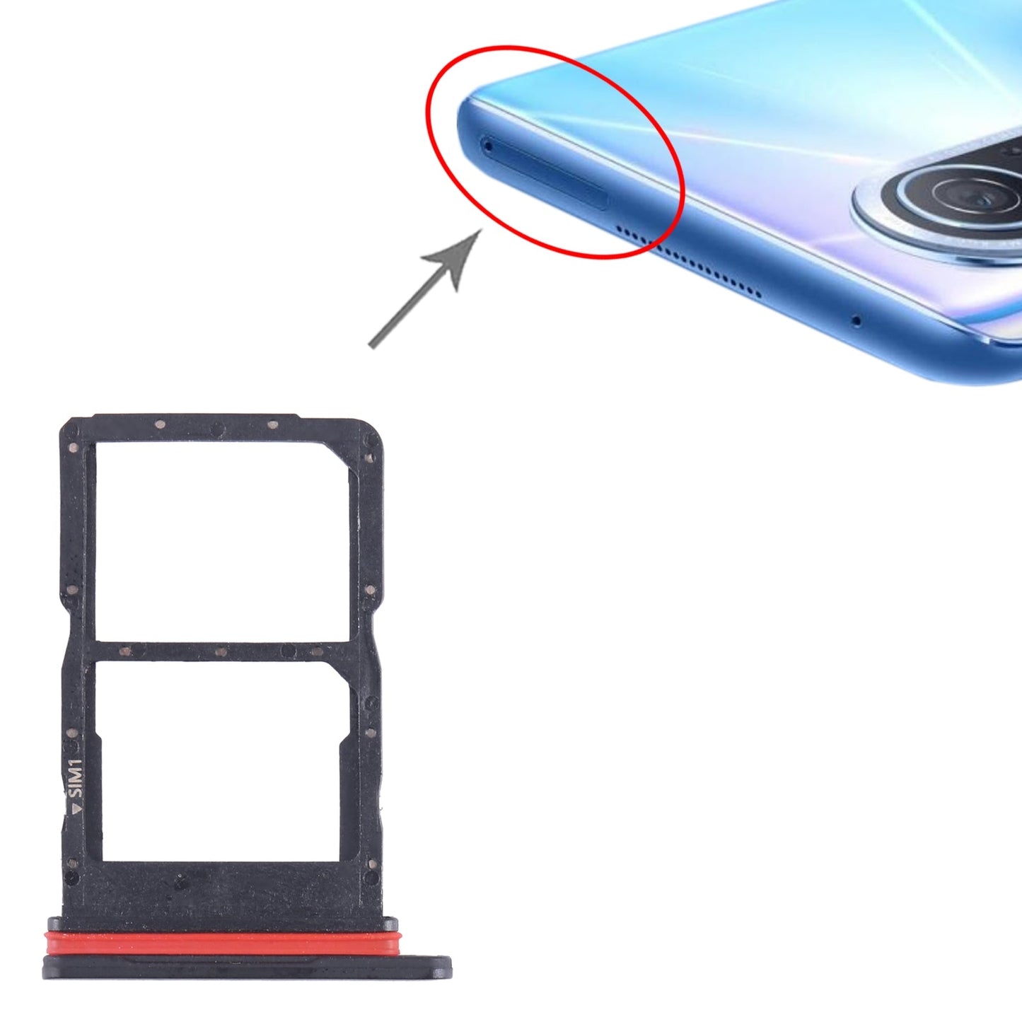 For Huawei nova 10 Youth SIM + SIM Card Tray (Black)
