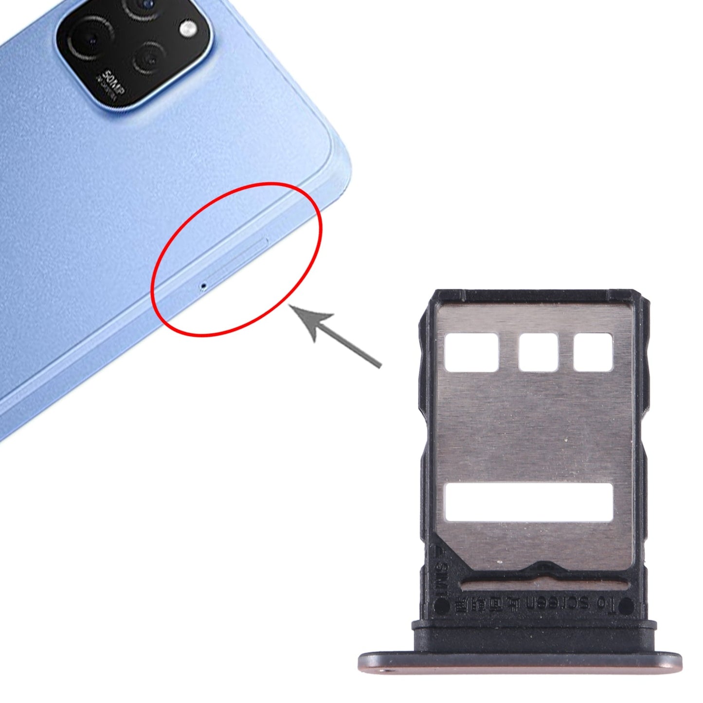 For Huawei Enjoy 50 Plus SIM Card Tray (Gold)