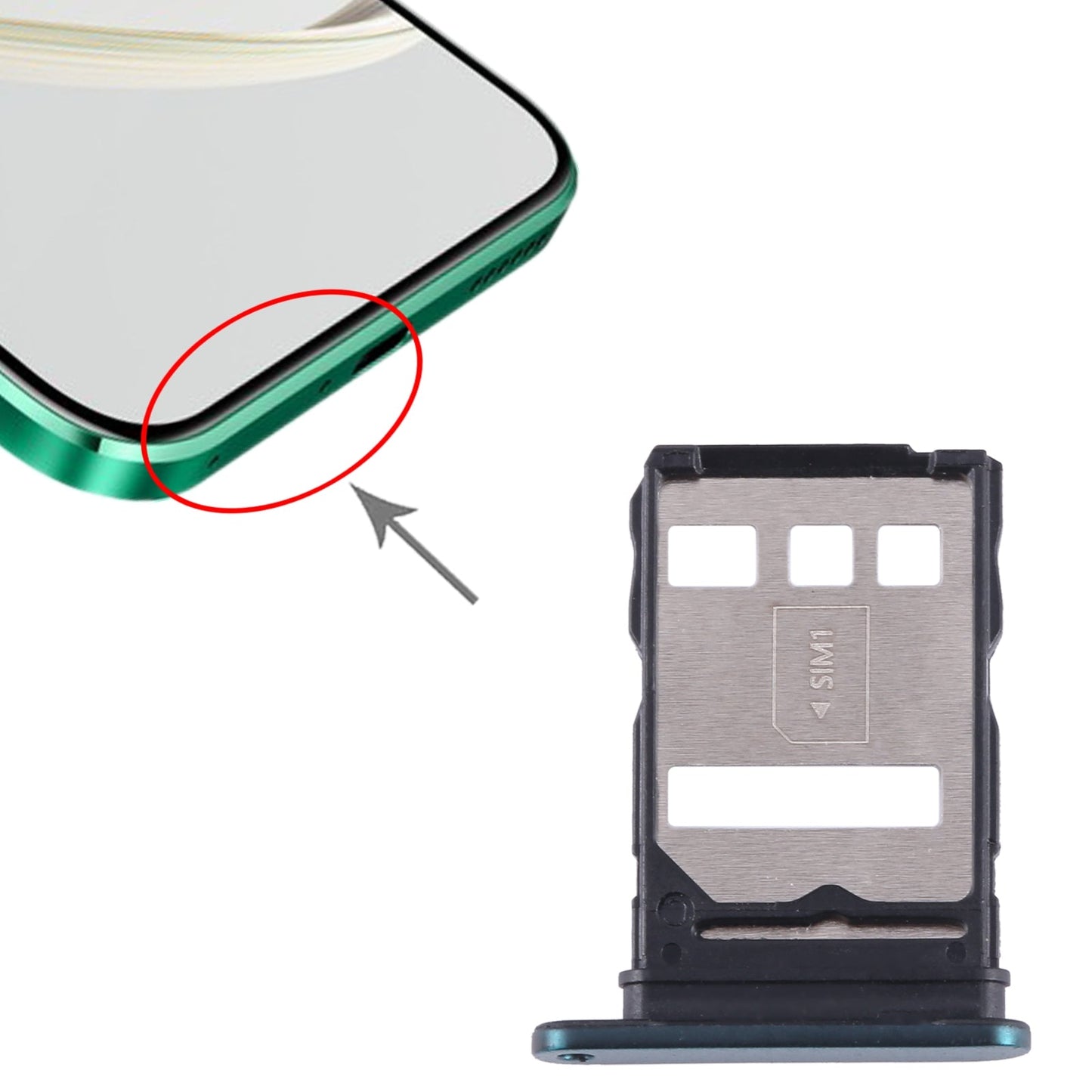 For Huawei nova 10Z SIM Card Tray (Green)