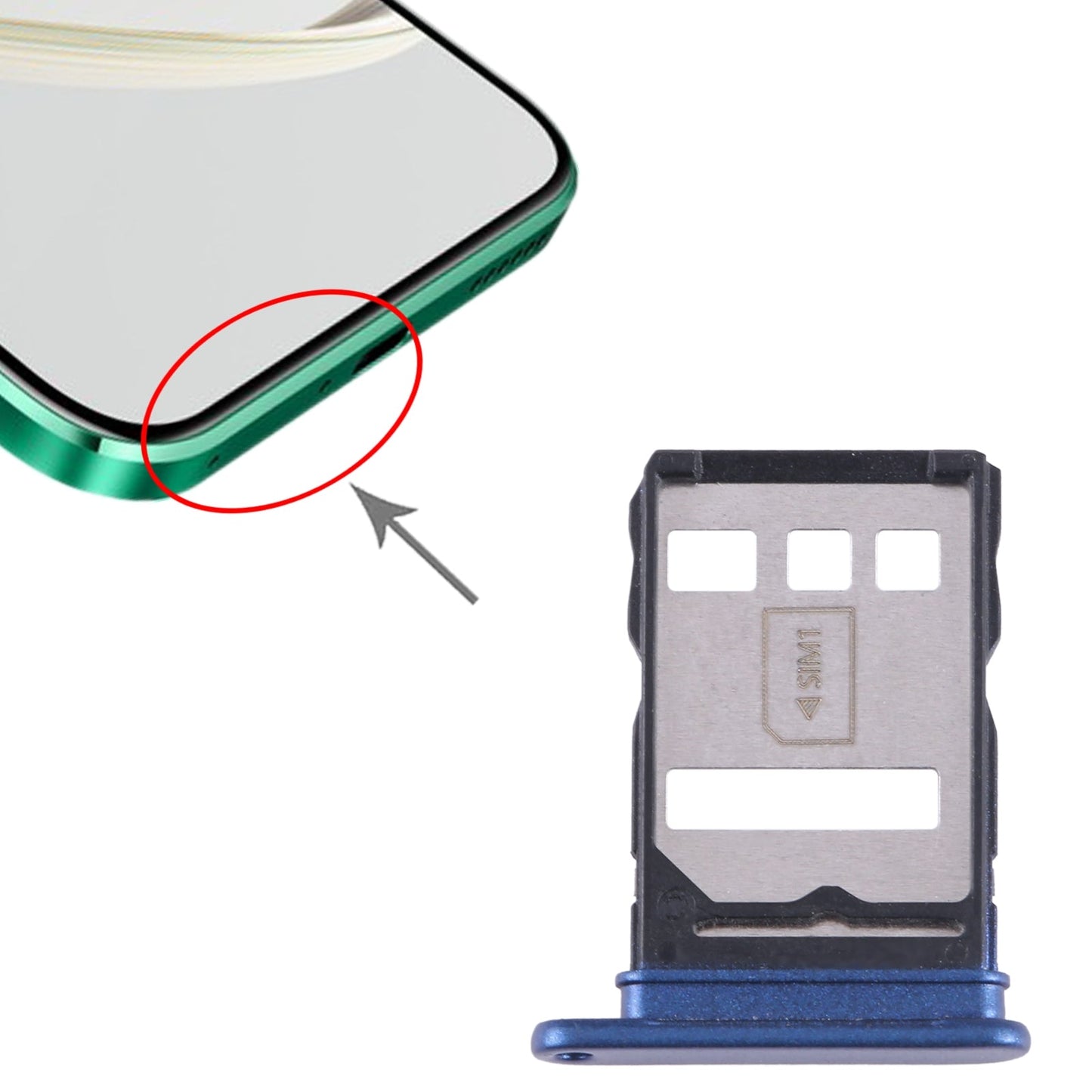 For Huawei nova 10Z SIM Card Tray (Blue)