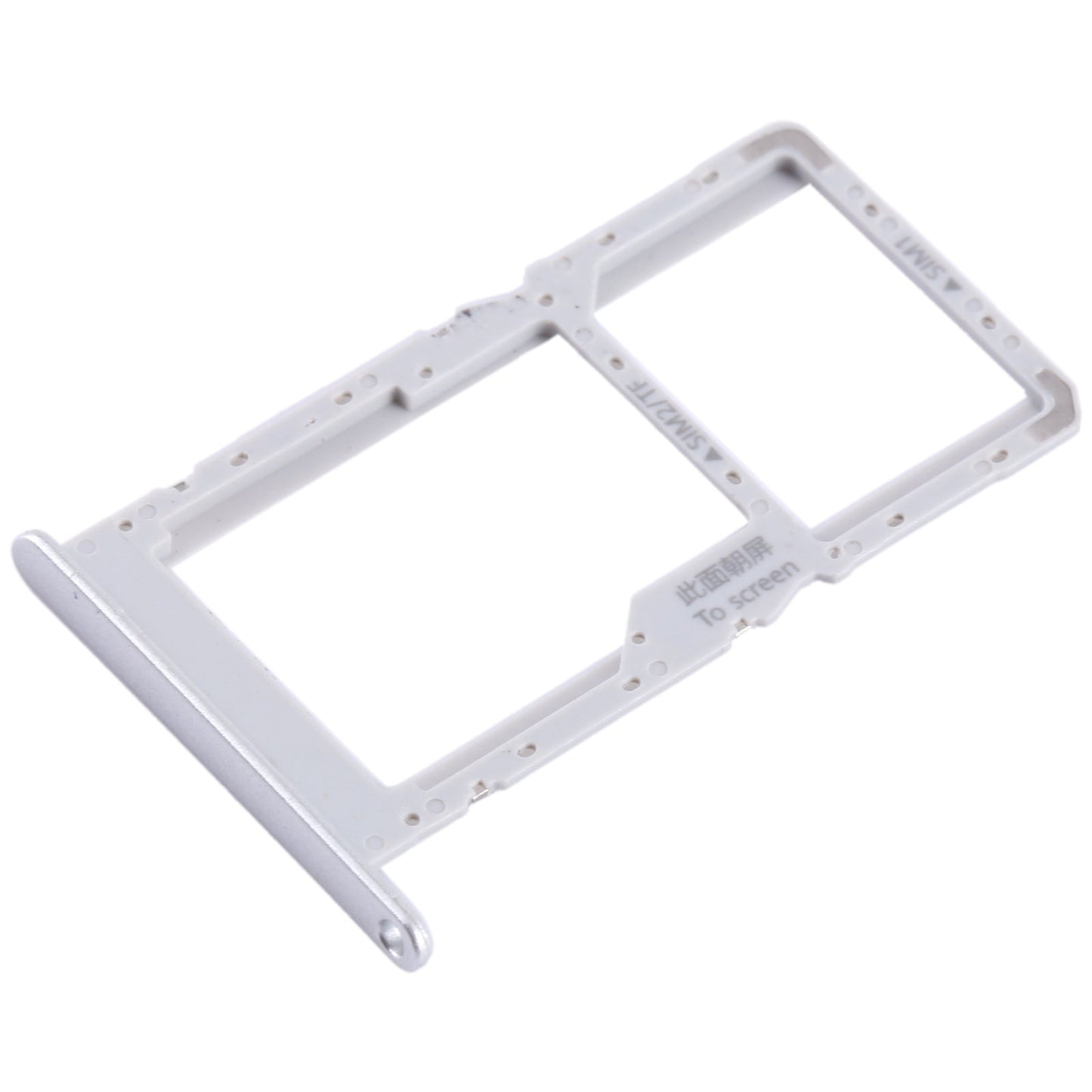 For Huawei nova Y70 SIM + SIM / Micro SD Card Tray (Silver)