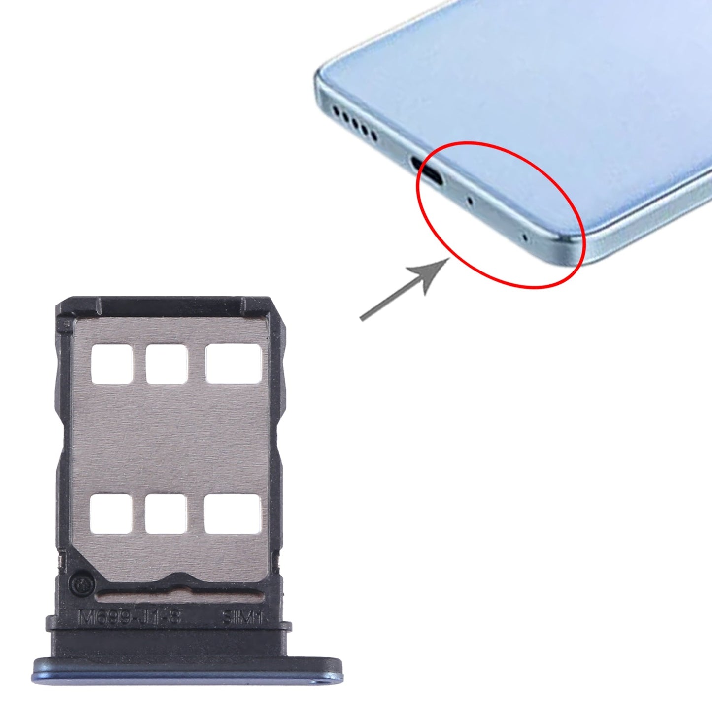 For Huawei Enjoy 50 Pro SIM Card Tray (Blue)