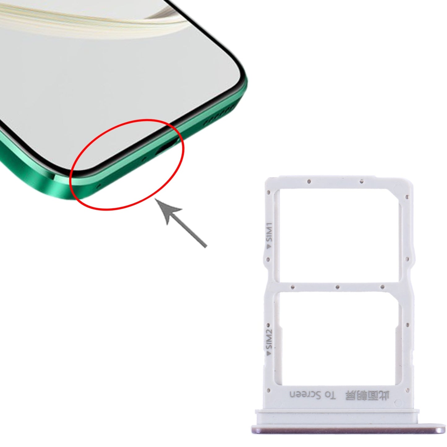 For Huawei Nzone S7 Pro+ 5G SIM + SIM Card Tray (Purple)