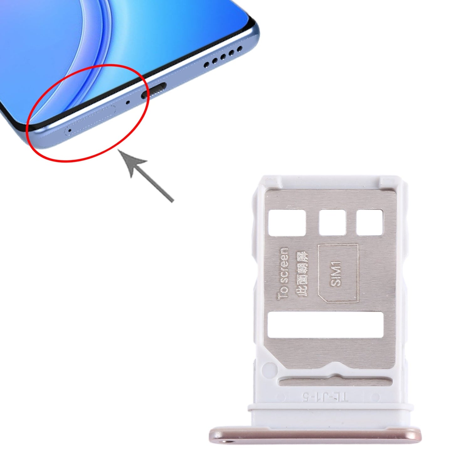 For Honor 60 Pro SIM + SIM Card Tray (Gold)