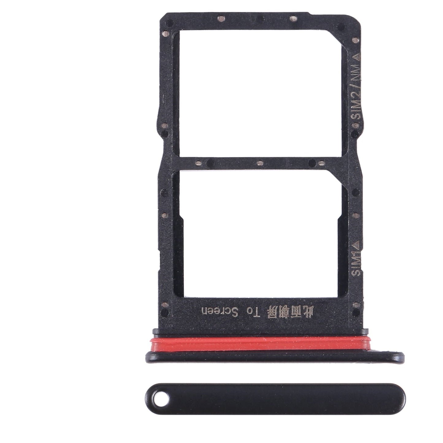 For Honor X30 Max SIM + SIM / NM Card Tray (Black)