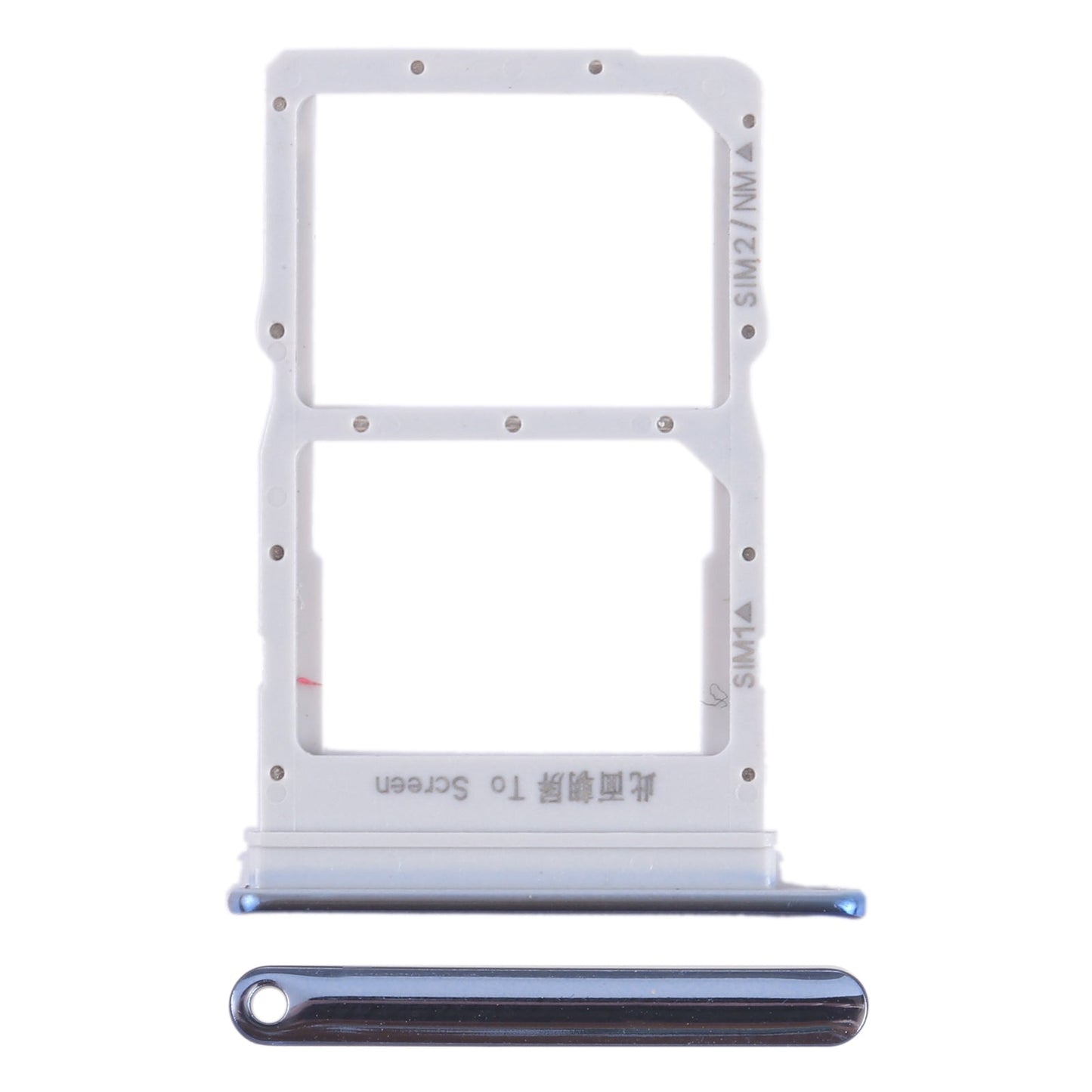 For Honor X30 Max SIM + SIM / NM Card Tray (Silver)