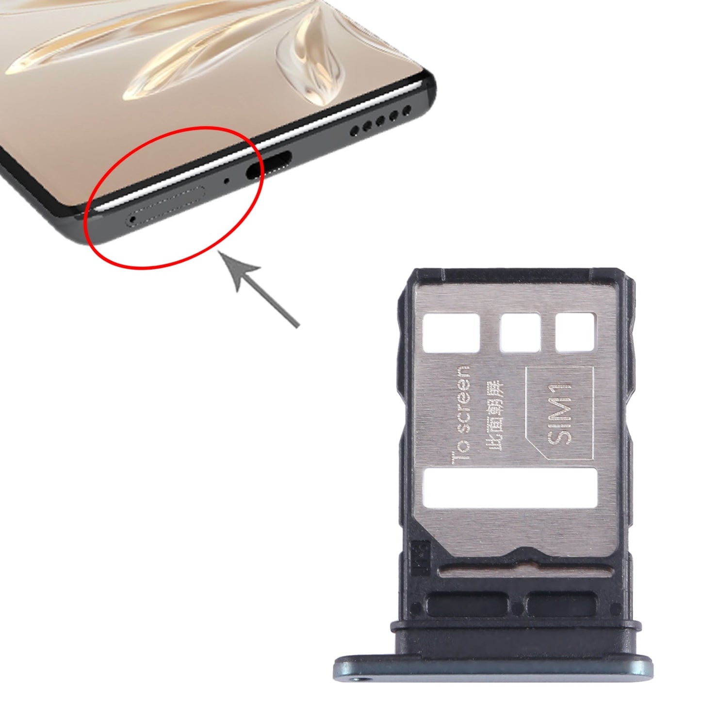 For Honor 70 SIM + SIM Card Tray (Green)