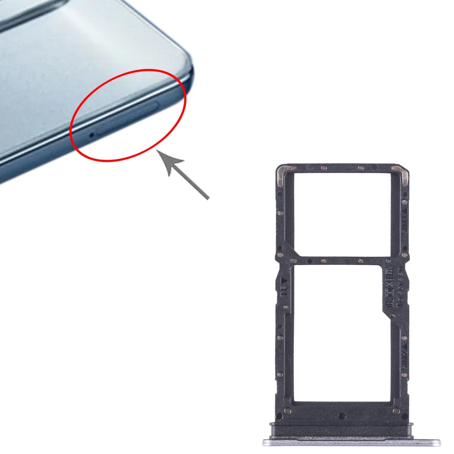 For Honor Play 30 SIM + SIM / Micro SD Card Tray (Purple)