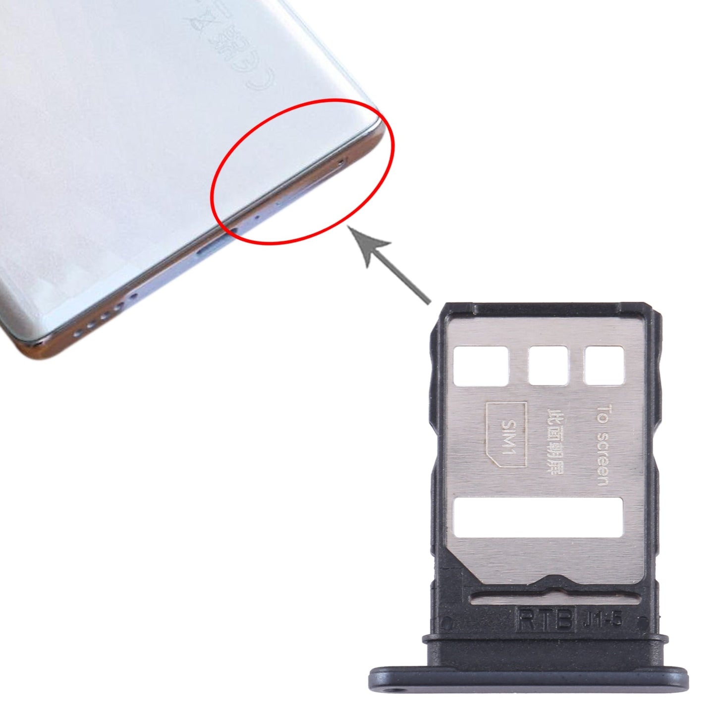 For Honor 70 Pro SIM + SIM Card Tray (Black)