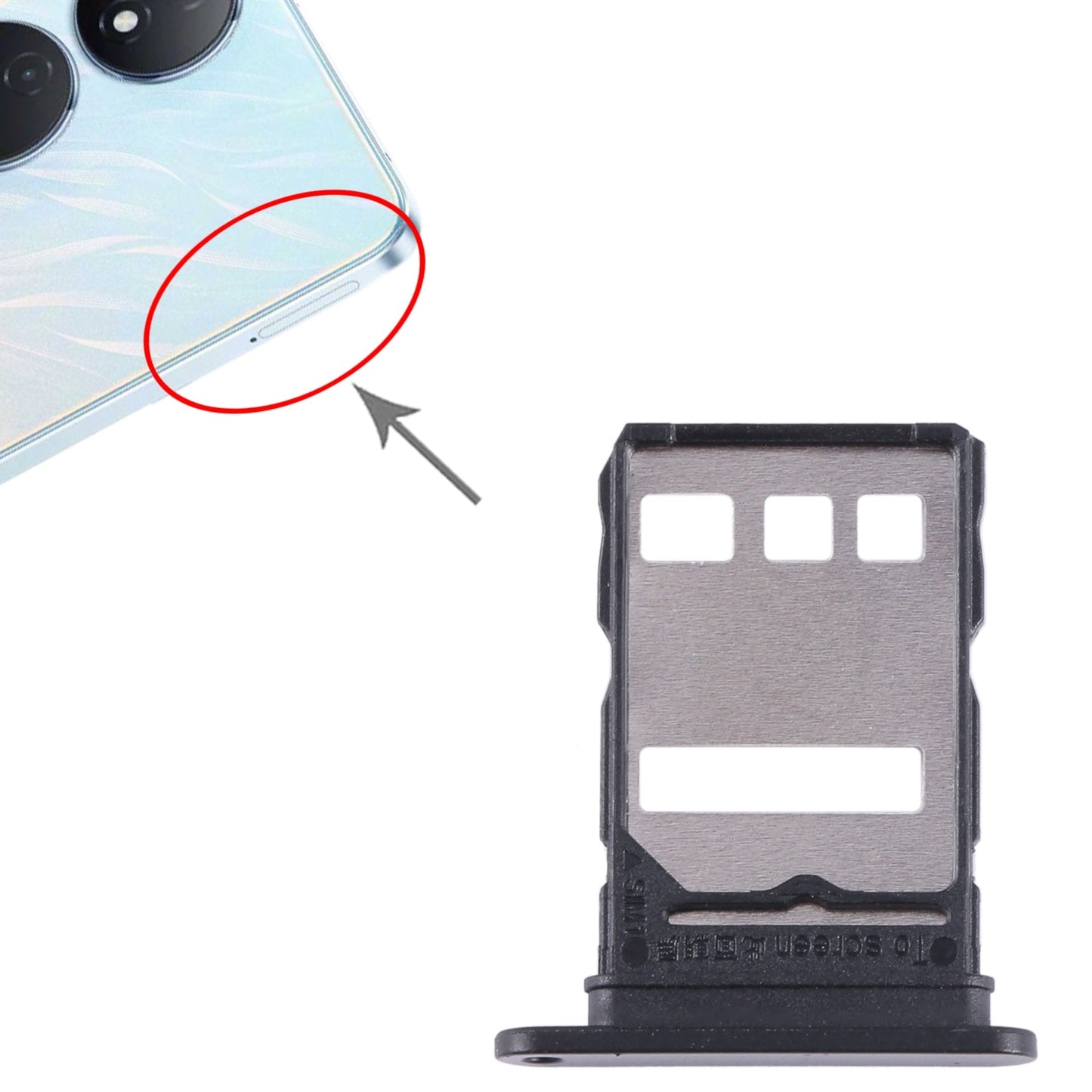 For Honor Play 8T SIM Card Tray (Black)