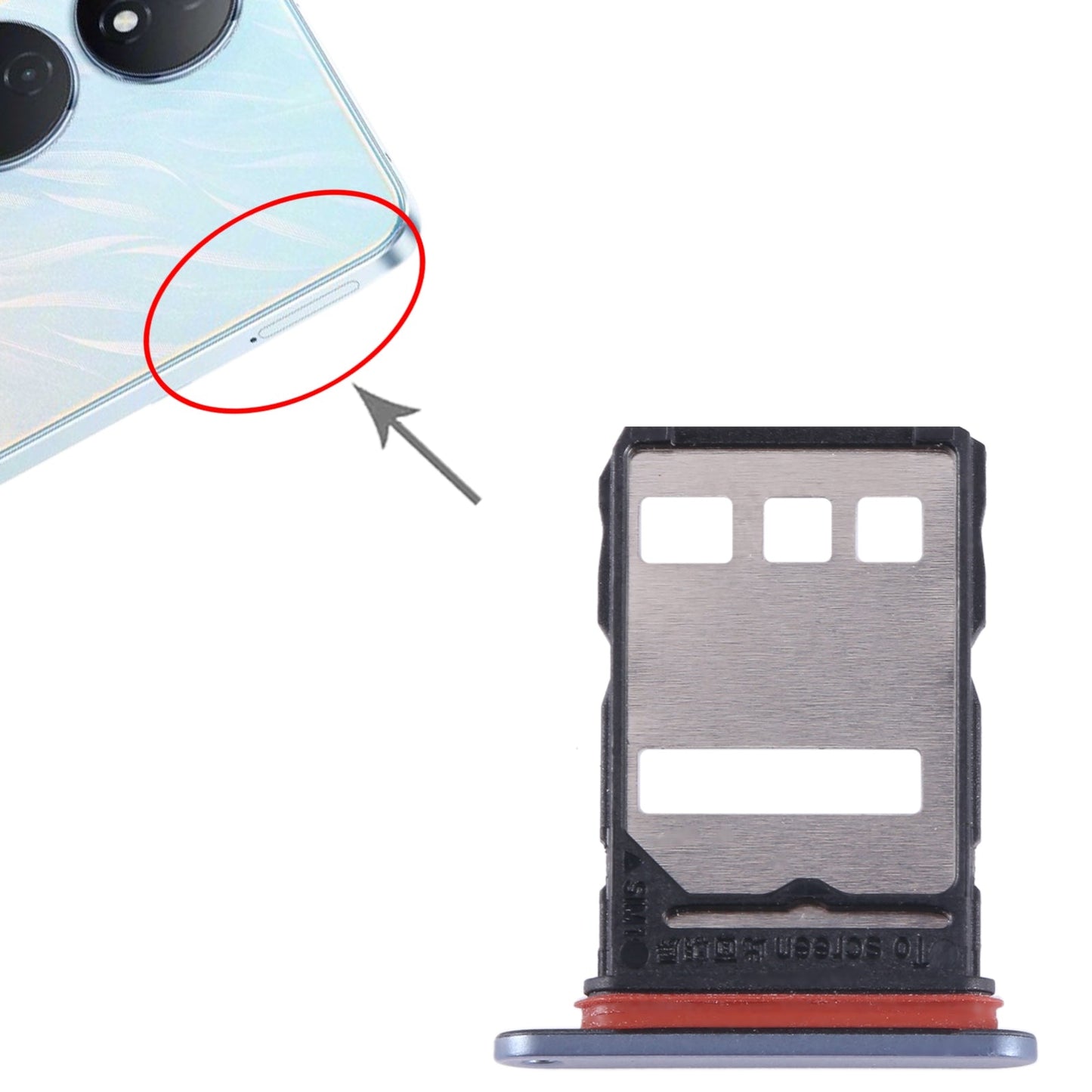 For Honor Play 8T SIM Card Tray (Grey)