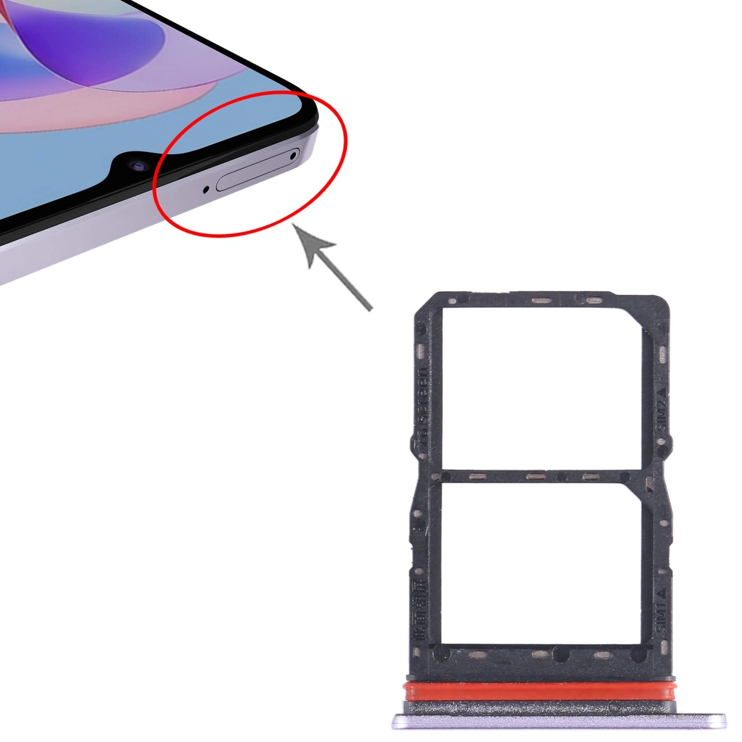 For Honor Play 40S SIM + SIM Card Tray (Purple)