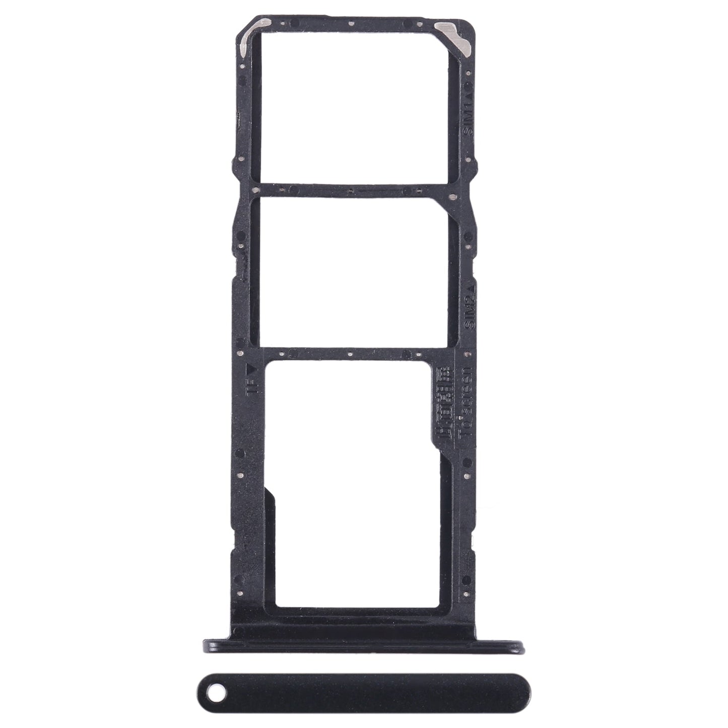 For Honor 10X Lite SIM + SIM + Micro SD Card Tray (Black)