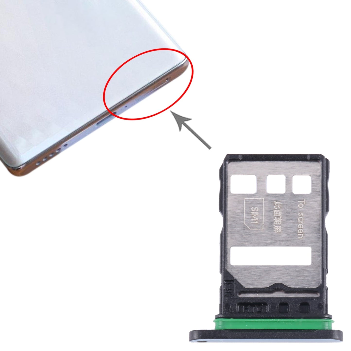 For Honor 90 SIM + SIM Card Tray (Green)