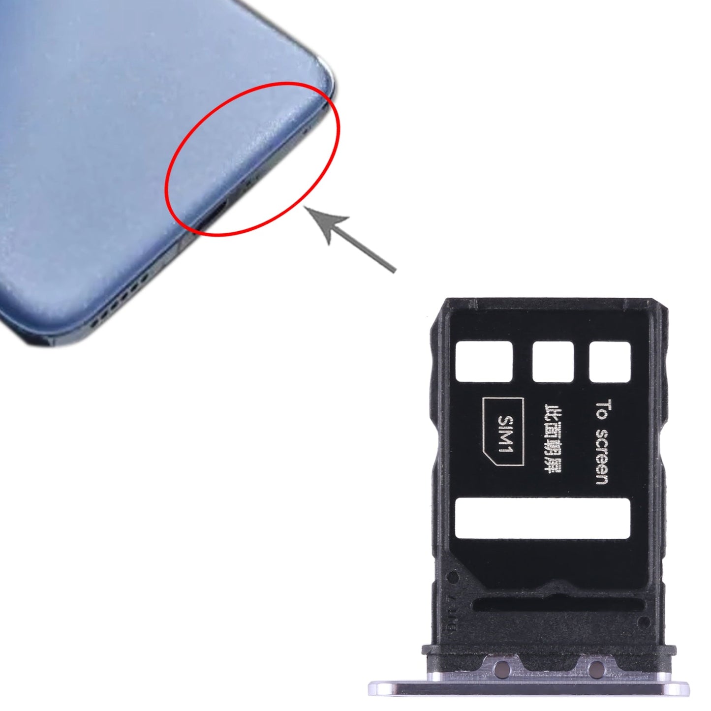 For Honor Magic5 SIM + SIM Card Tray (Purple)