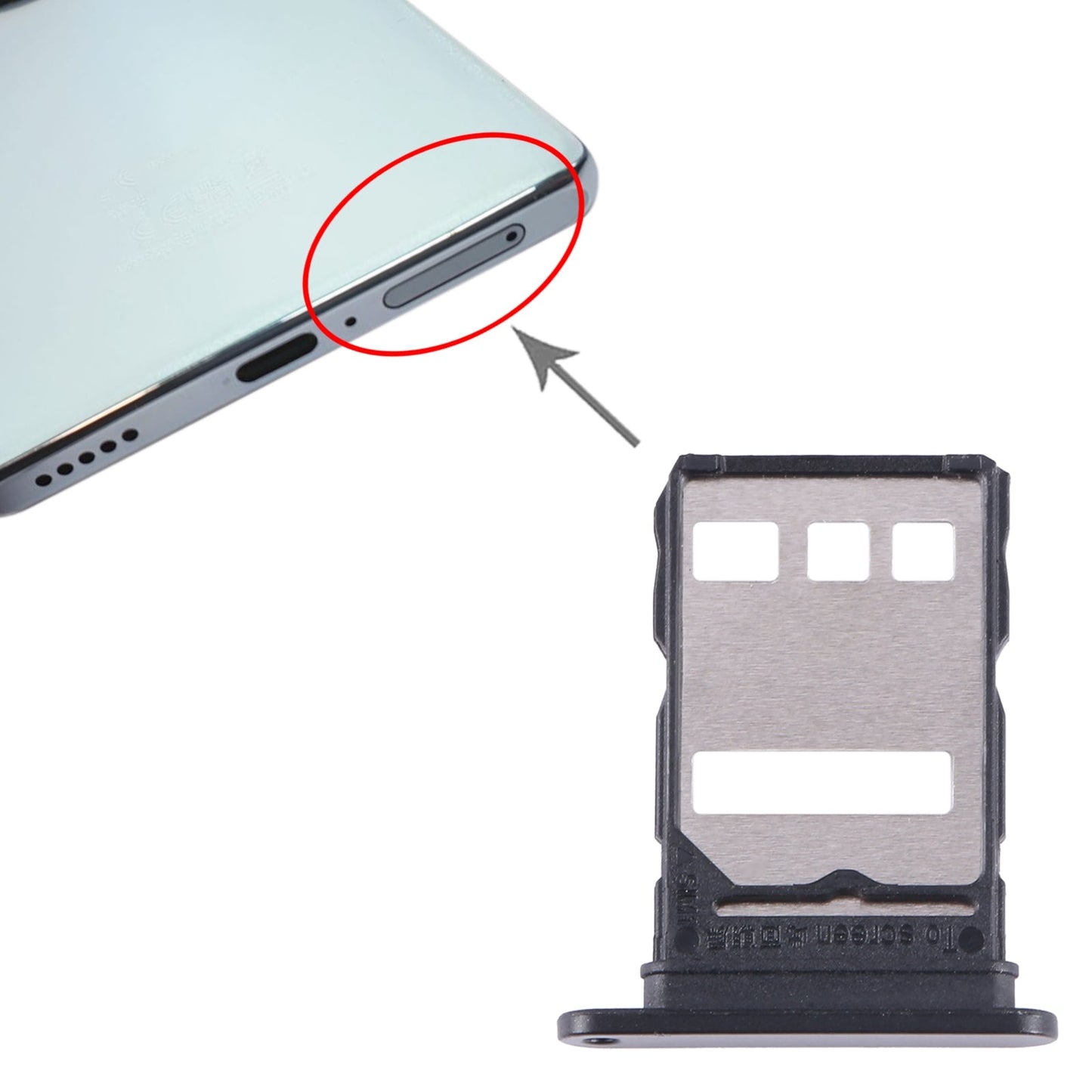 For Honor X9a SIM Card Tray (Black)