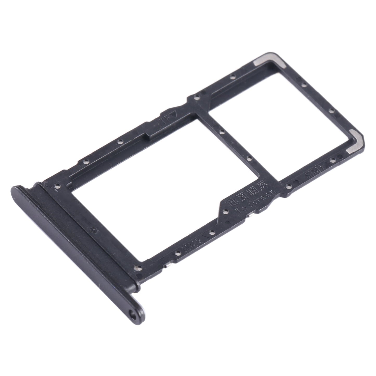 For Honor X6 SIM + SIM / Micro SD Card Tray (Black)