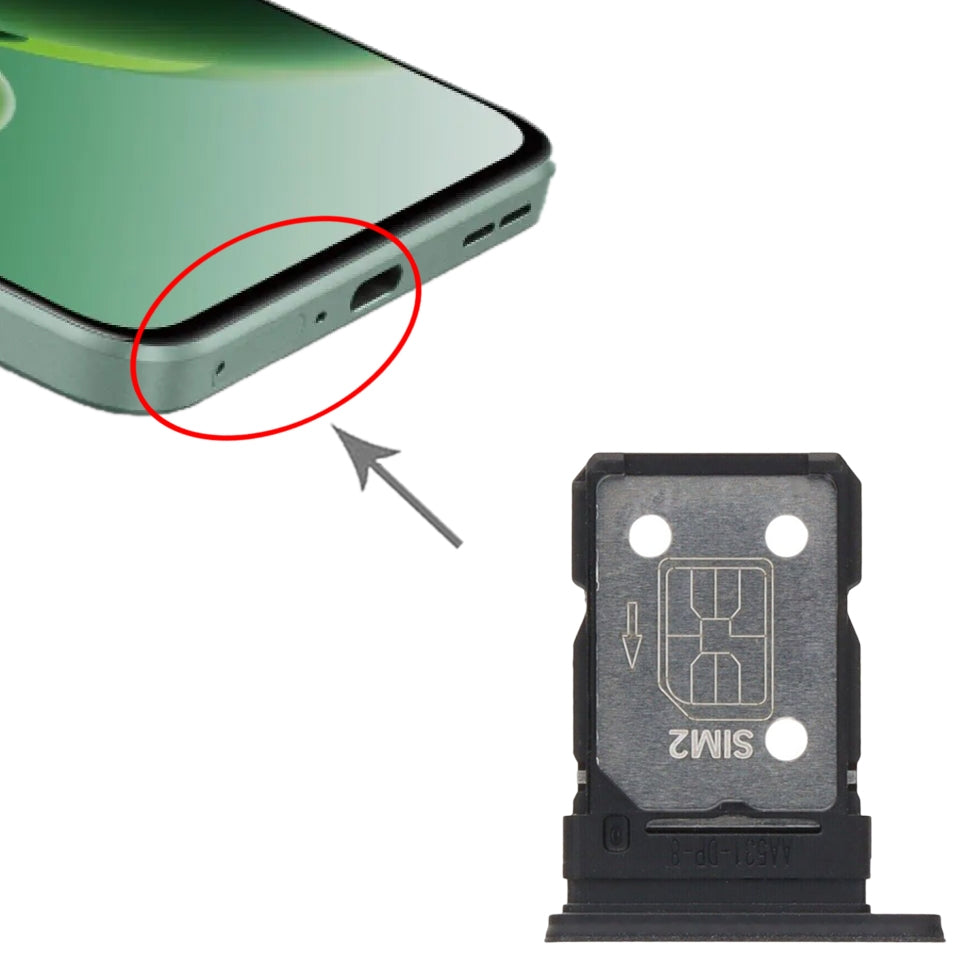 For OnePlus Nord 3 5G SIM + SIM Card Tray (Black)