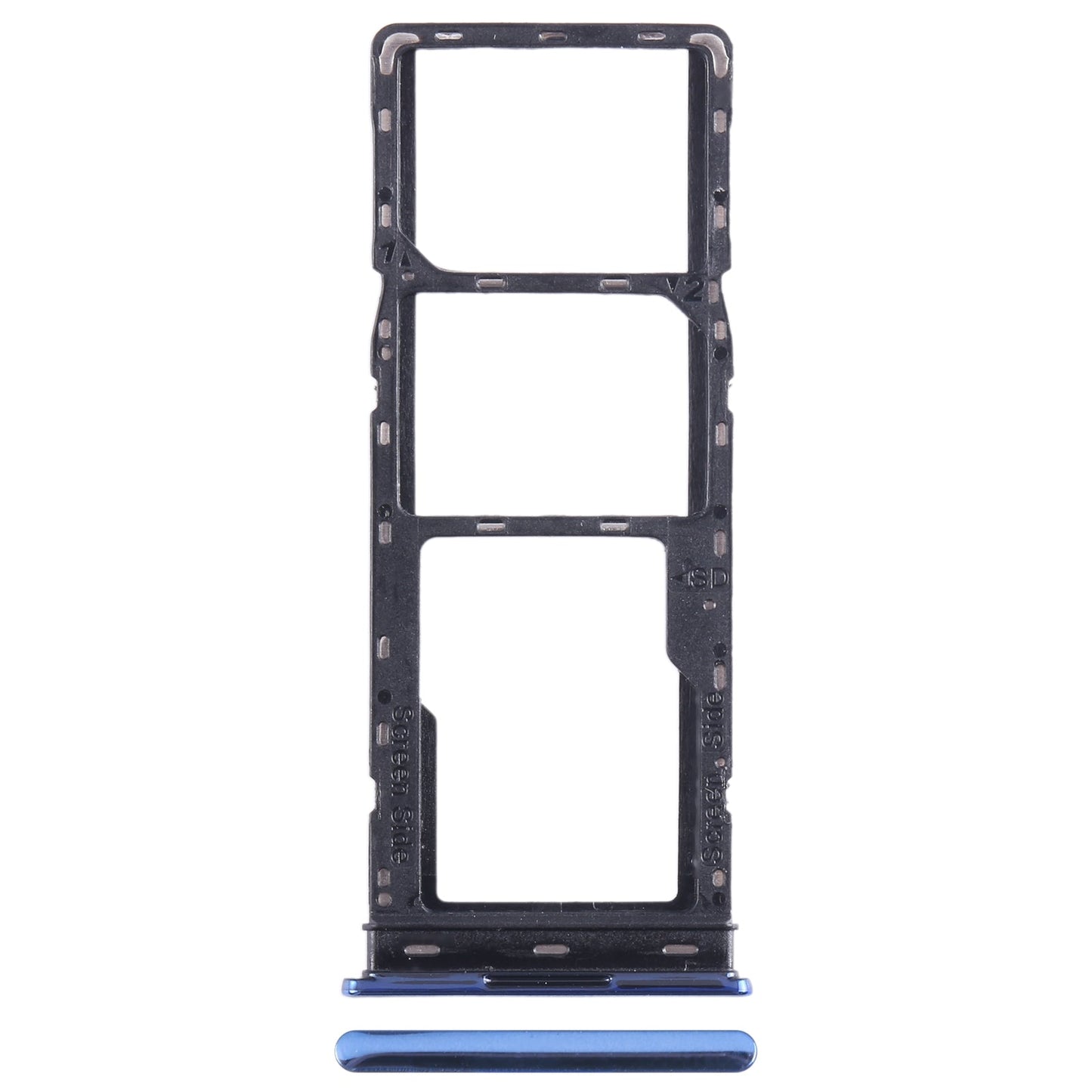 For Tecno Spark 10 SIM Card Tray + SIM Card Tray + Micro SD Card Tray (Blue)